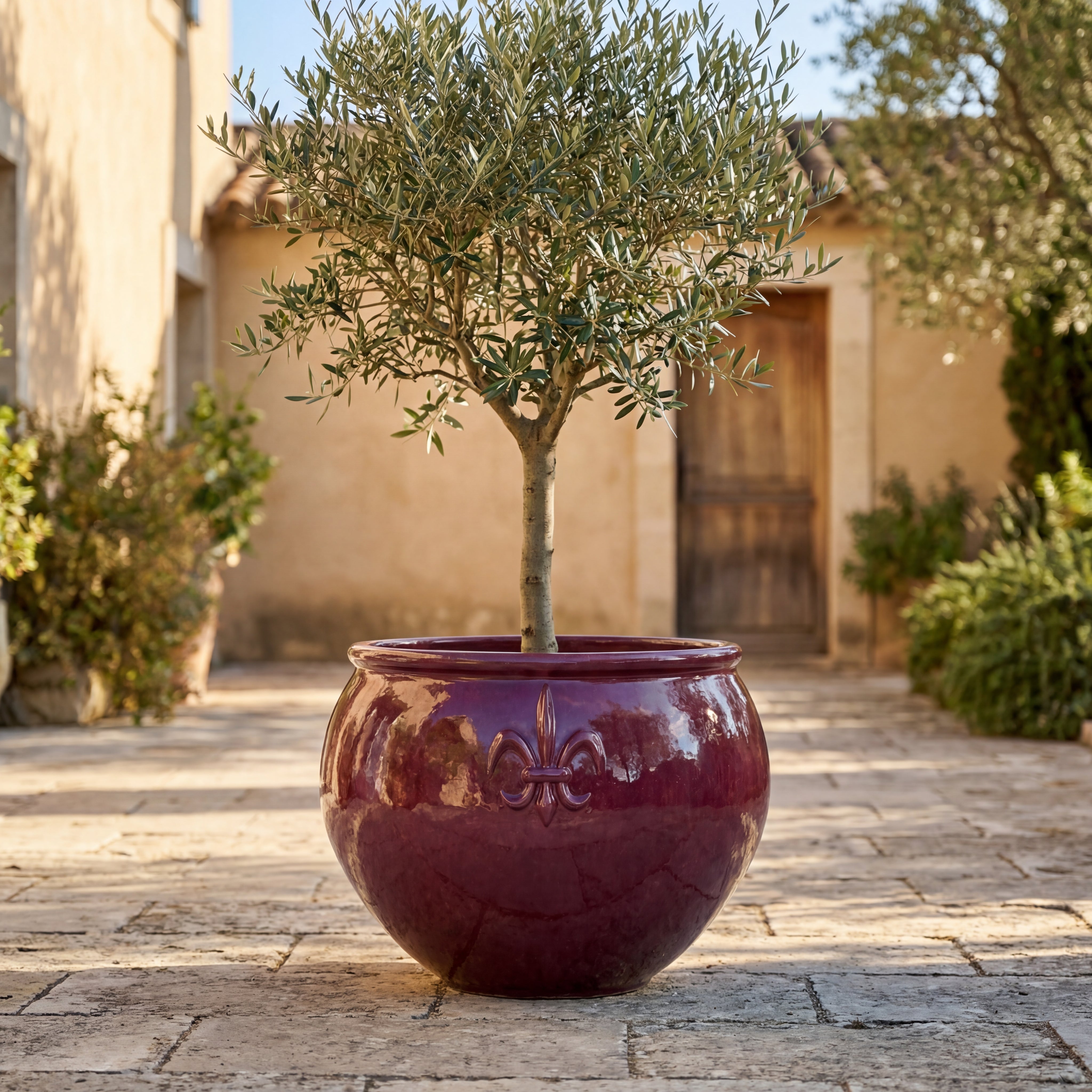 Provencelia CLOVIS fialová – prémiový keramický květináč, nadčasový design