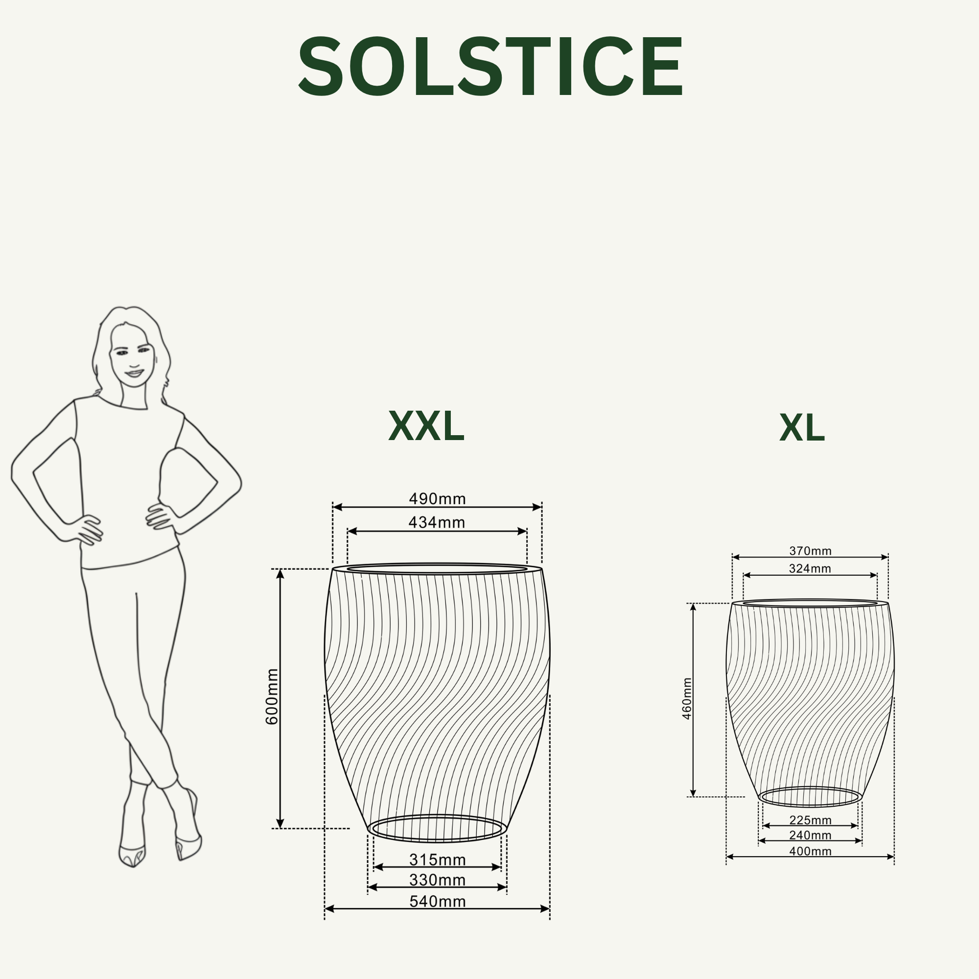 SOLSTICE Beige Keramik-Topf – Provencelia, für Garten und Terrasse