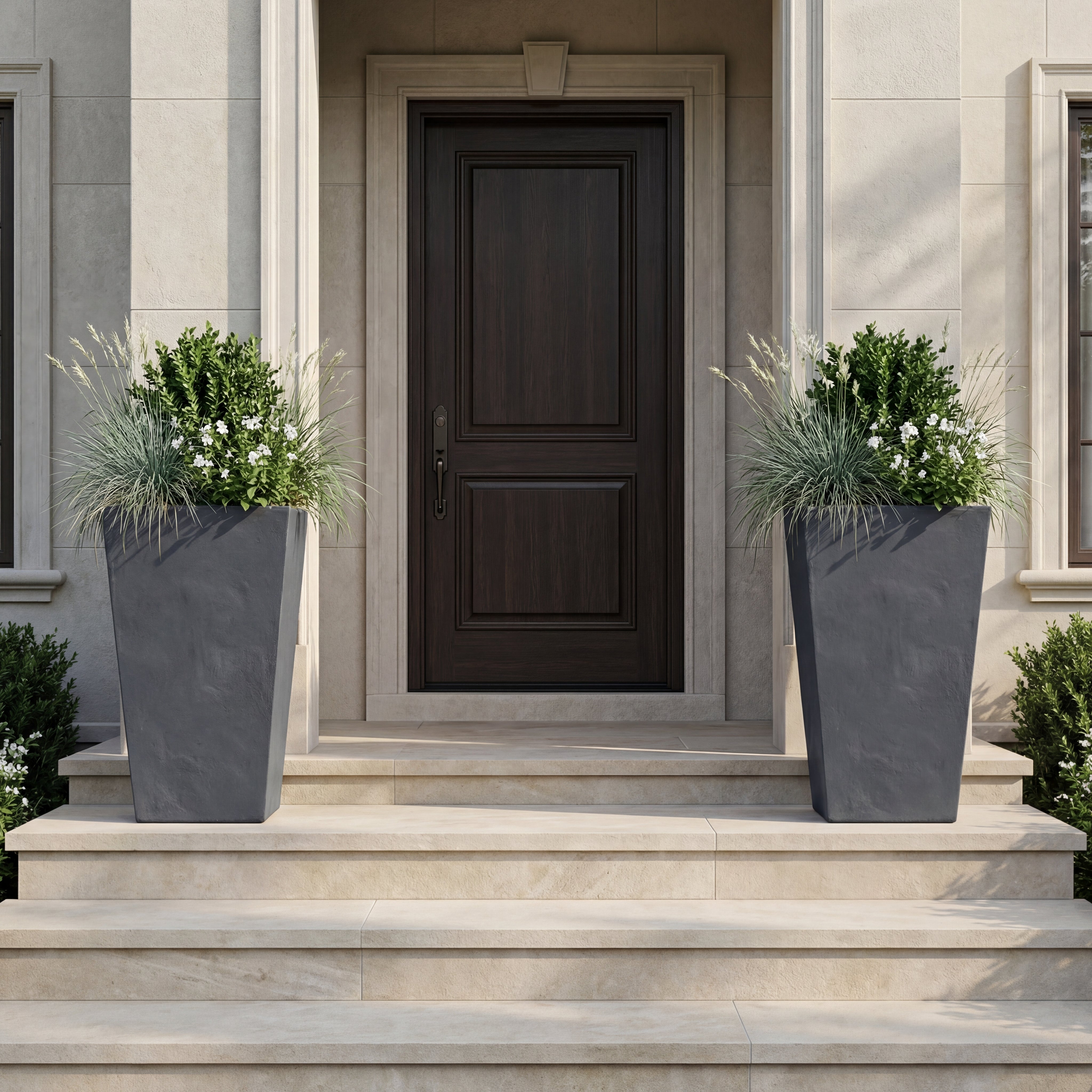 Stylový betonový květináč AERIS v interiéru