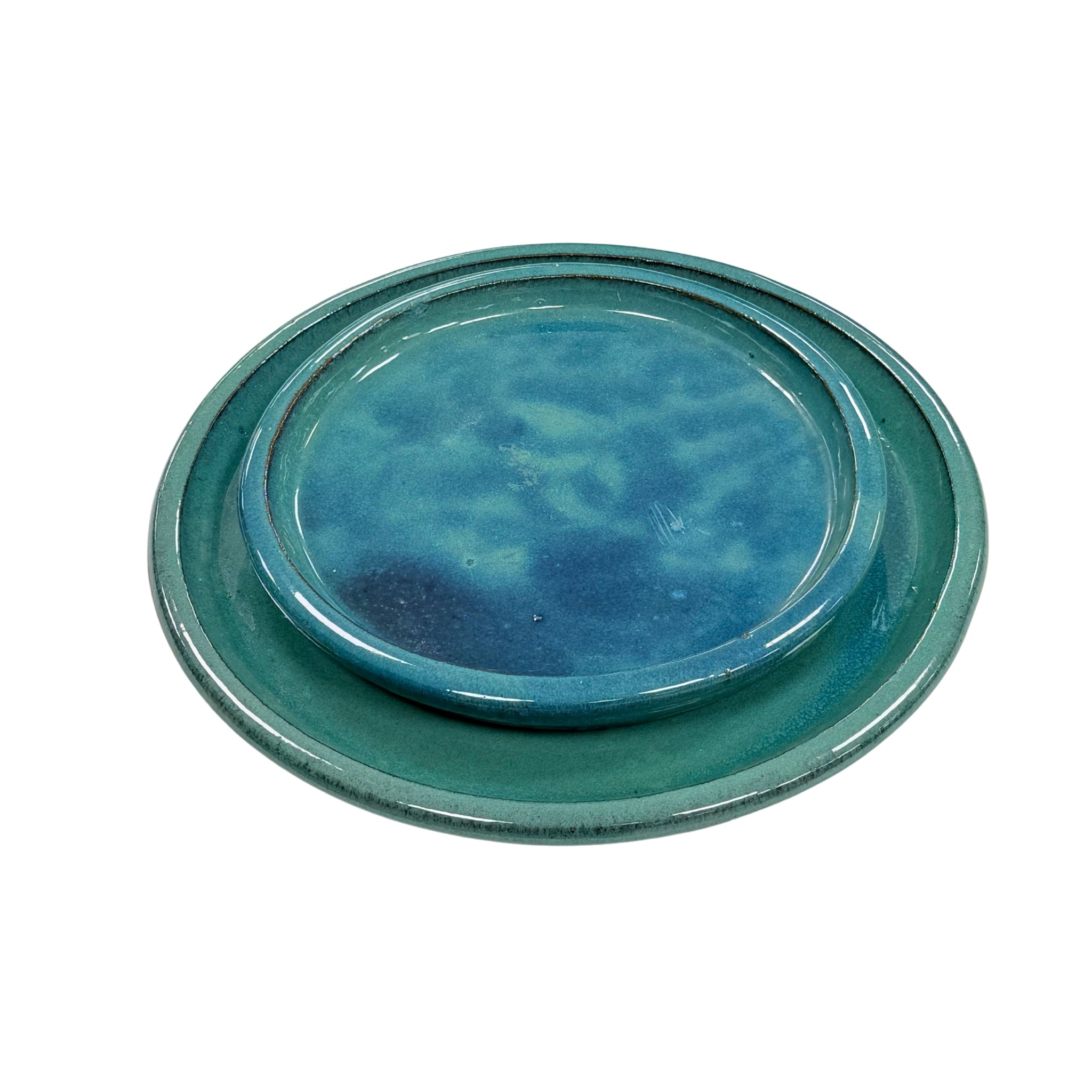 Podmiska pod květináč - Nefritově zelená