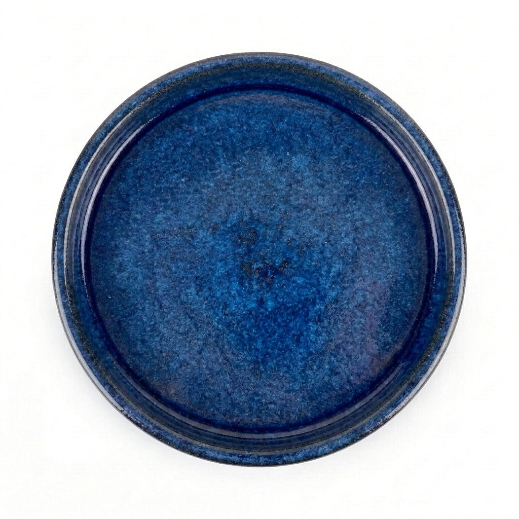 Untersetzer Keramik Majorelle-Blau für Pflanzkübel – glasiert & frostsicher
