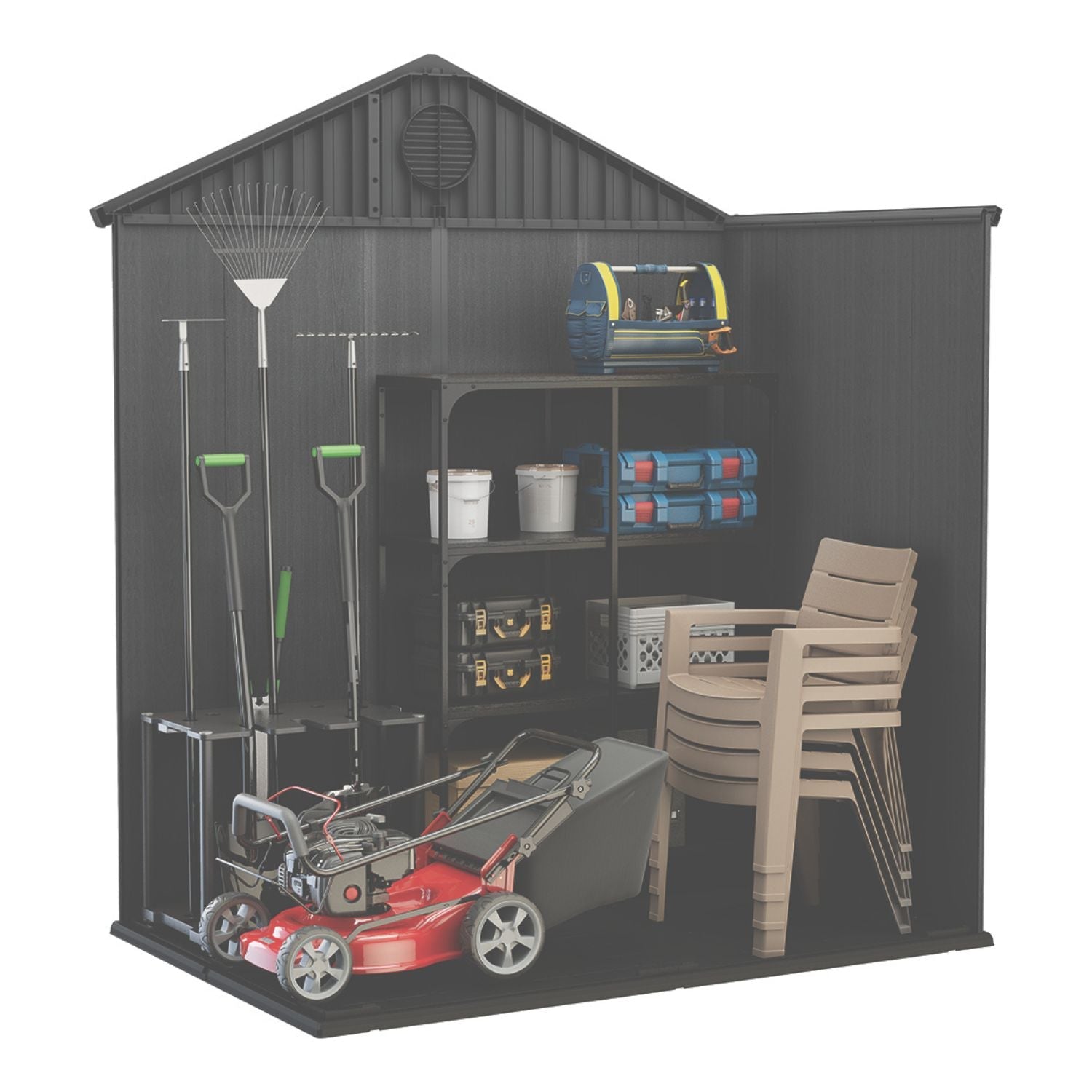 Abri de jardin DARWIN 6x4 Gris