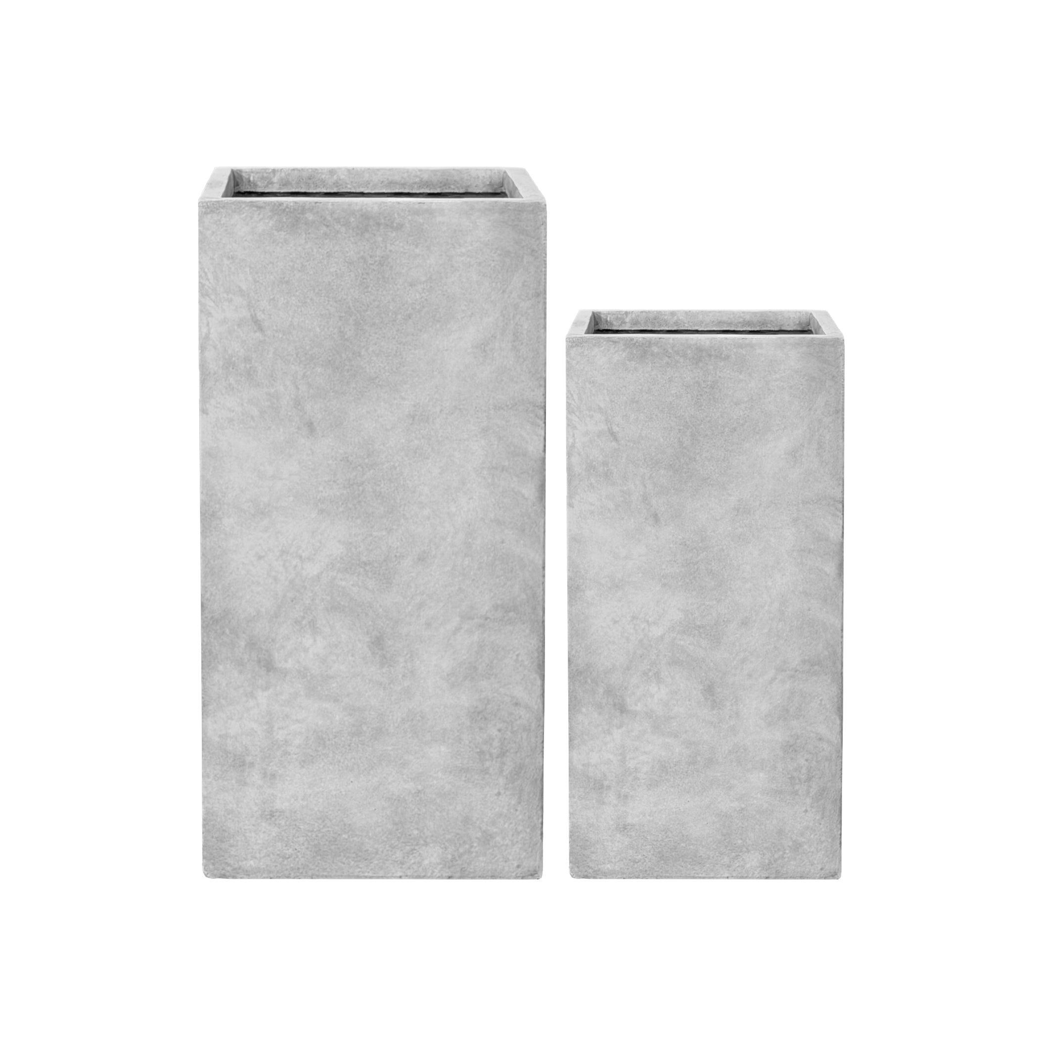 Beton-Pflanzkübel Kubix (41 x 41 x 81 cm) – Lichgrau