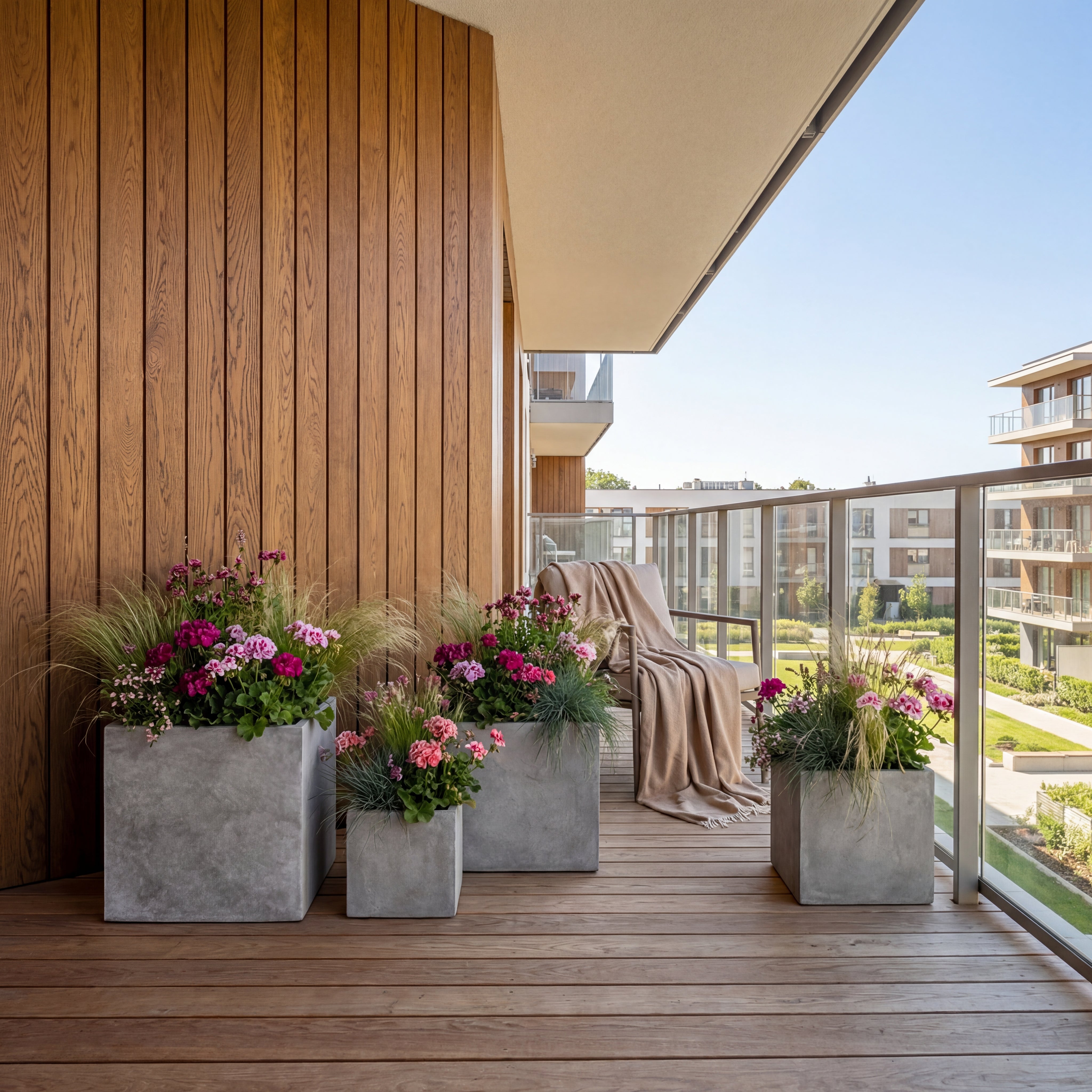 Betonový květináč KUBIX - doplňující náhled