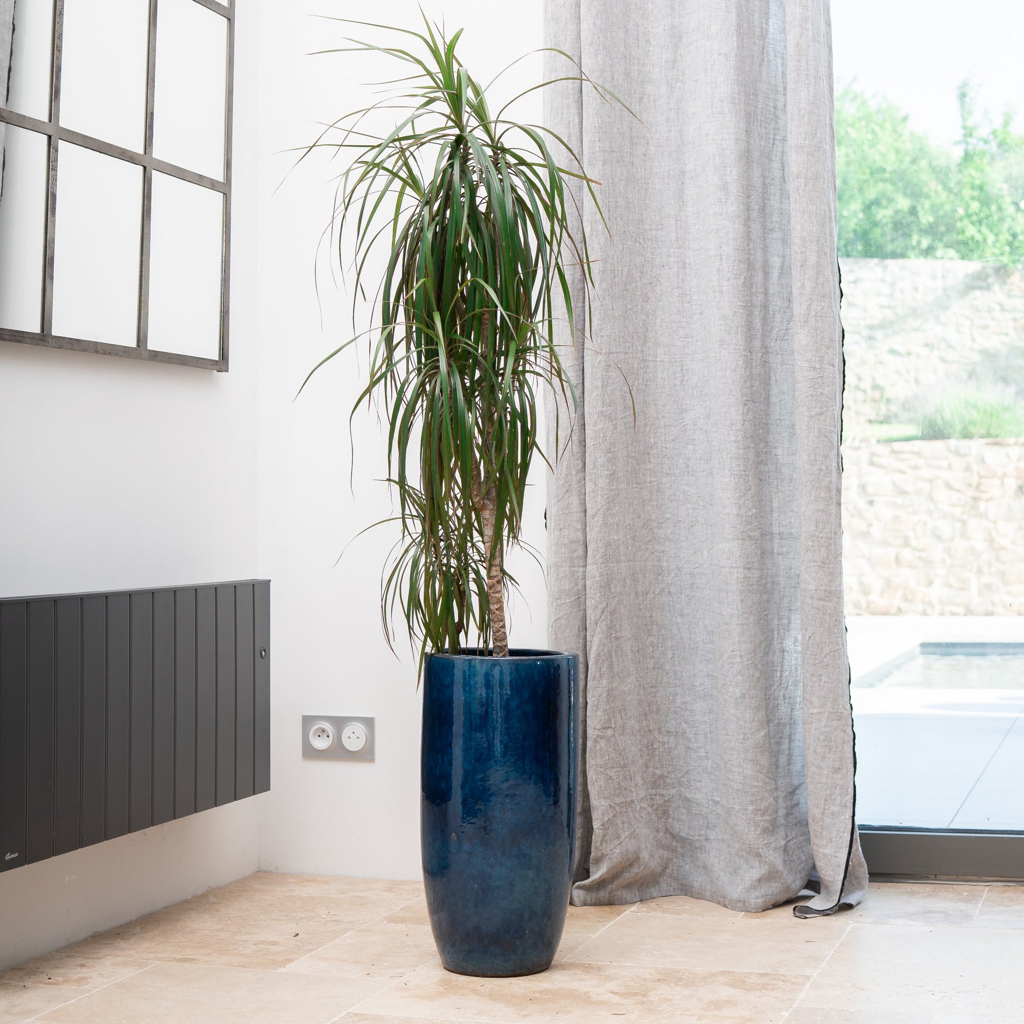 Keramik-Blumentopf ATHENA - Meeresblau