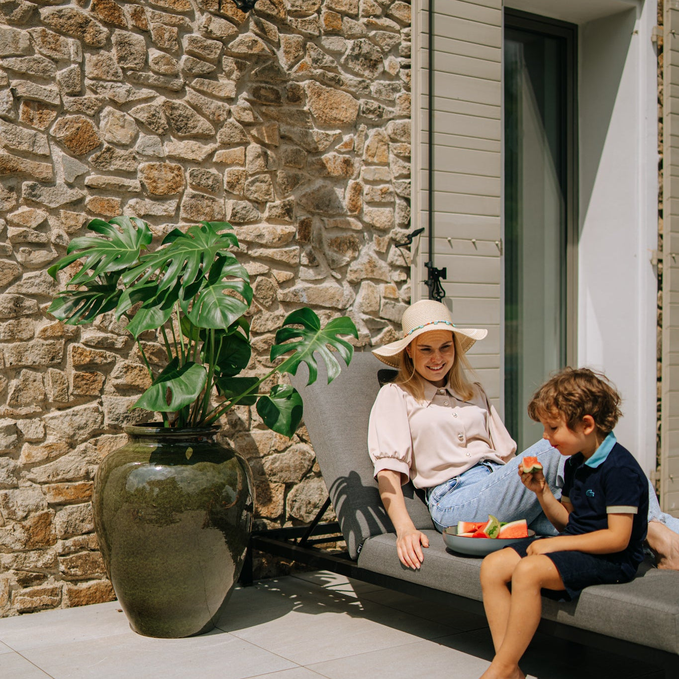 Keramik-Blumentopf DIONYSOS - Tropengrün