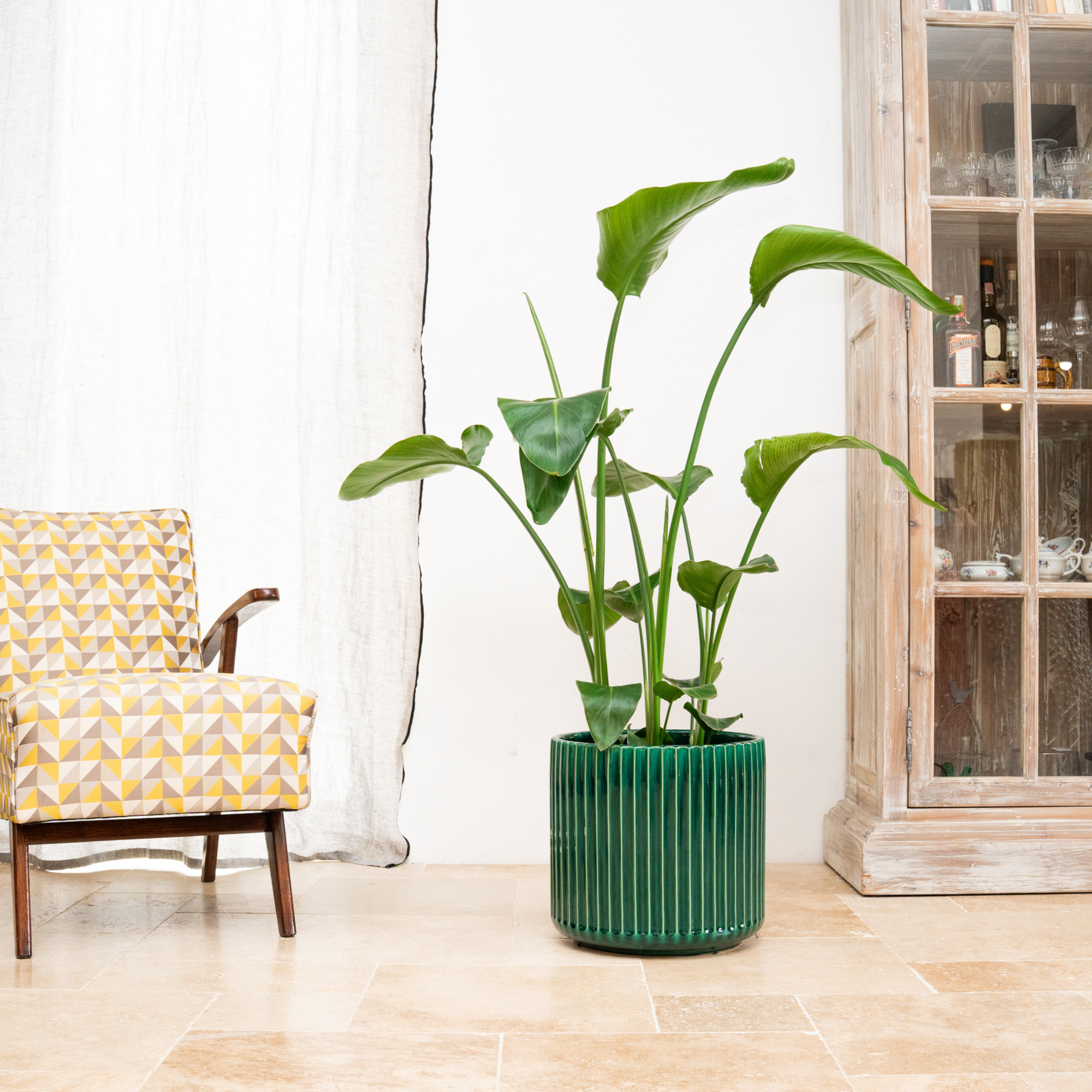 Blumentopf LONDON Dunkelgrün – handgefertigte Keramik, XXL bis 68 cm
