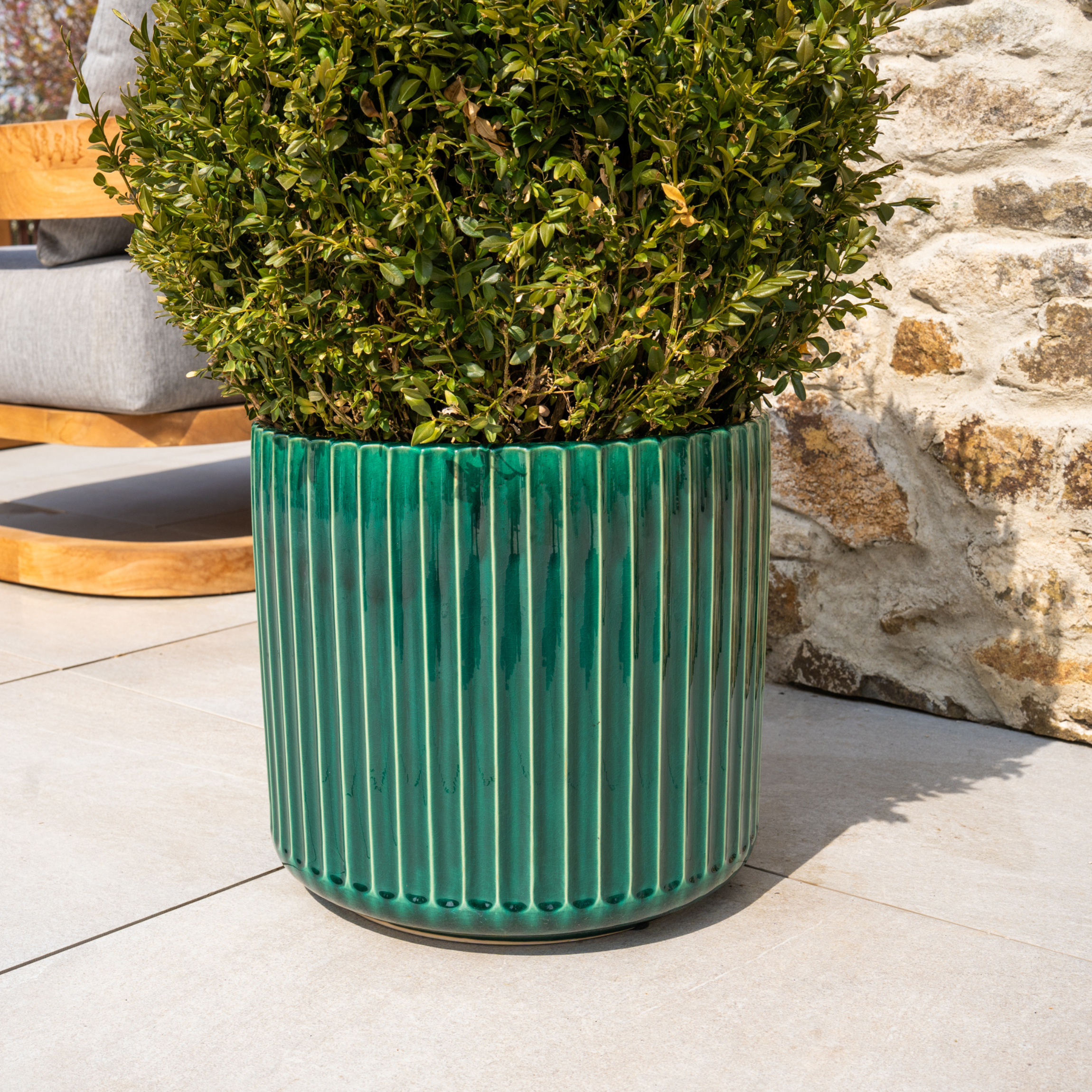 LONDON Dunkelgrün Terrakotta-Topf – Provencelia, für Garten und Terrasse