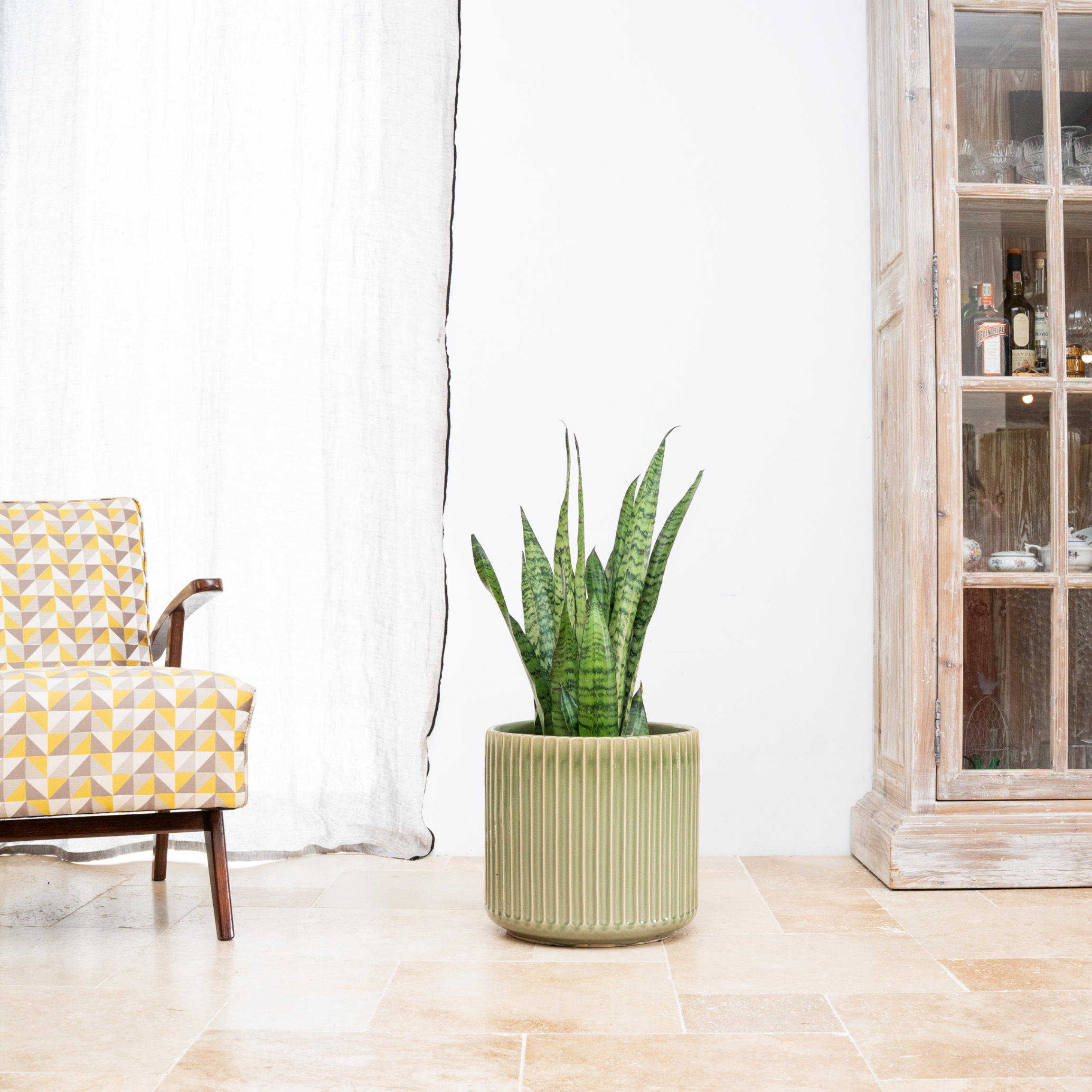 Keramik-Blumentopf LONDON – Hellgrün