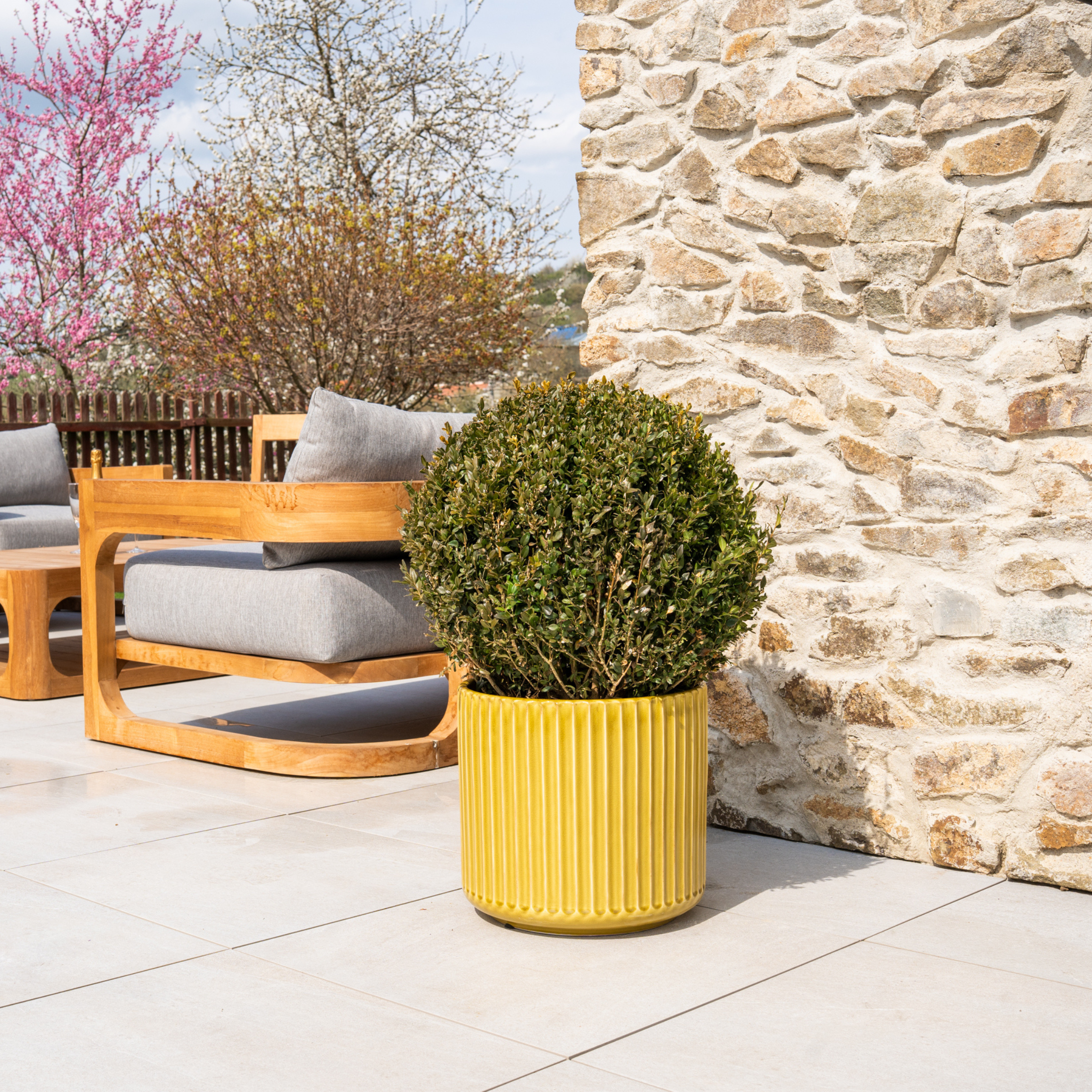 Provencelia LONDON Gelb – Premium Keramiktopf, zeitloses Design