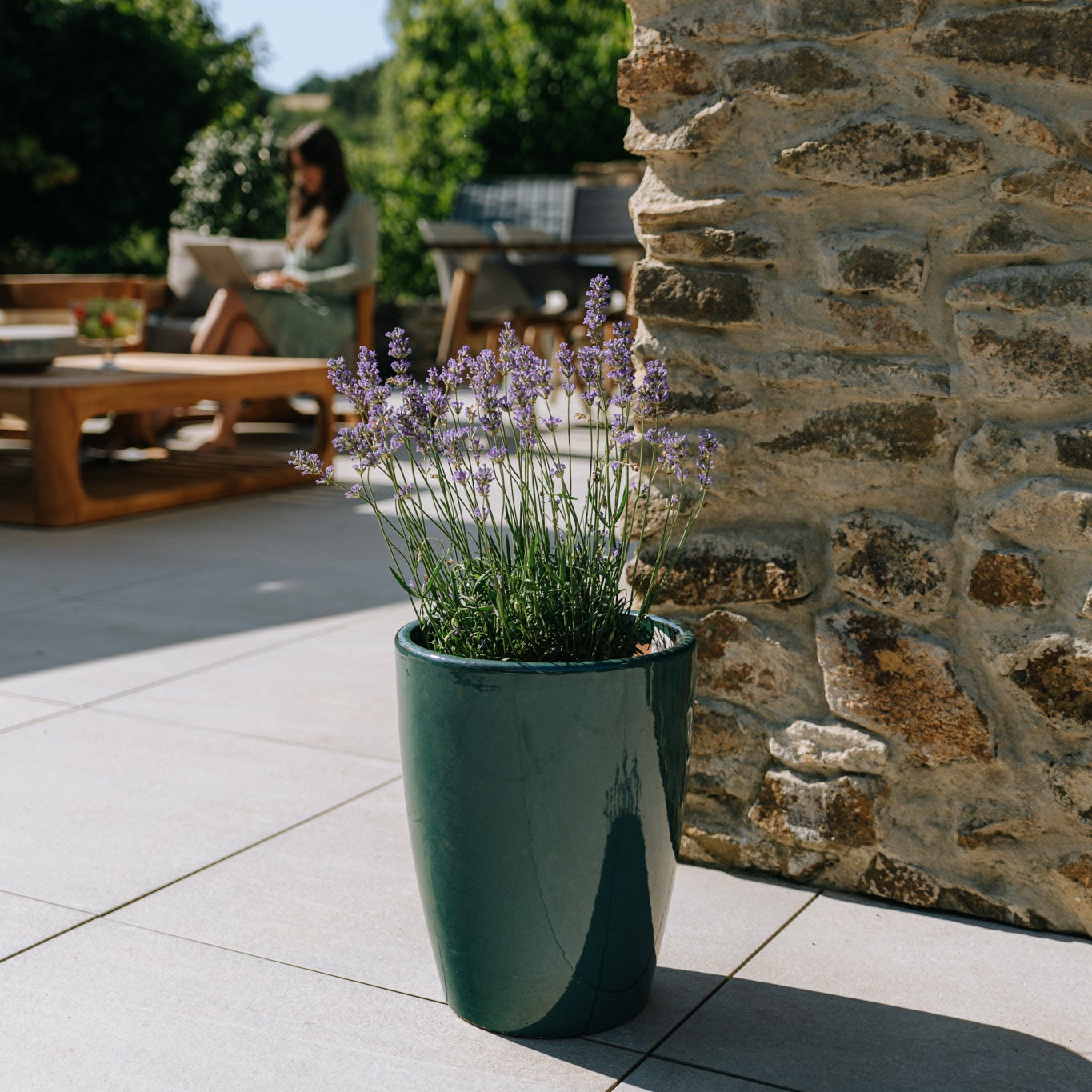 Keramik-Blumentopf MAZARIN - Jade