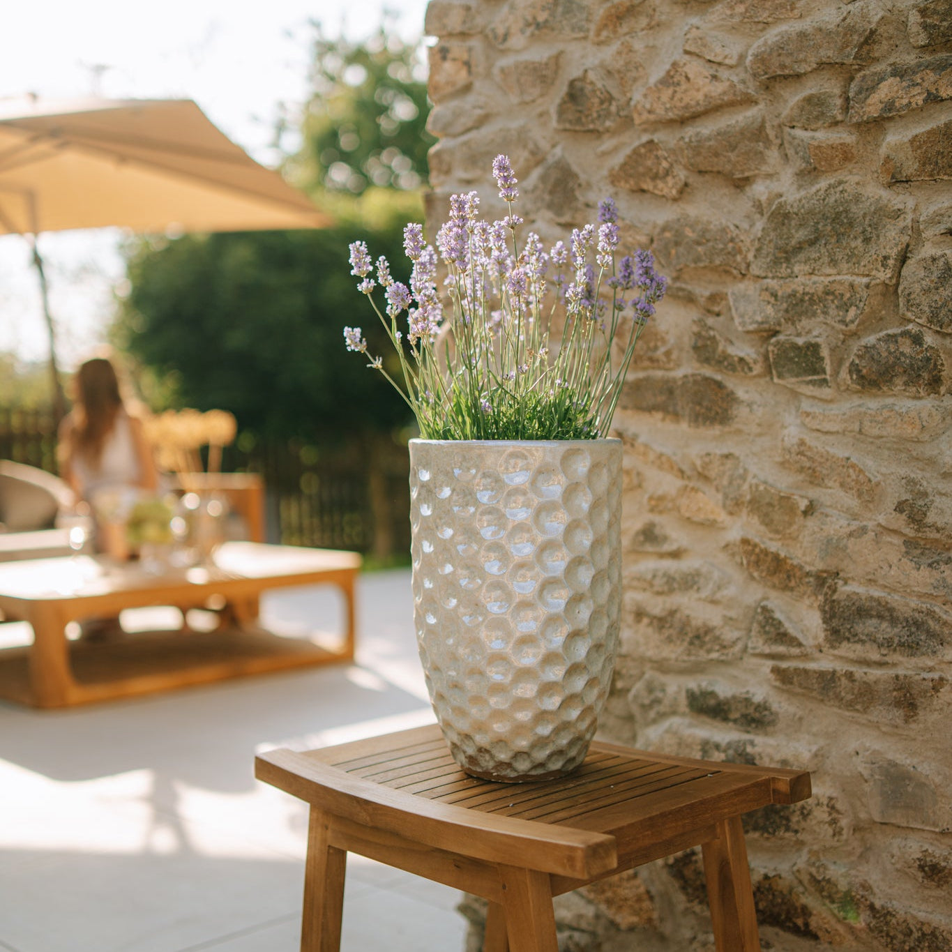Keramiktopf MEROVEE Perlmutt – Provence-Stil, robust und elegant