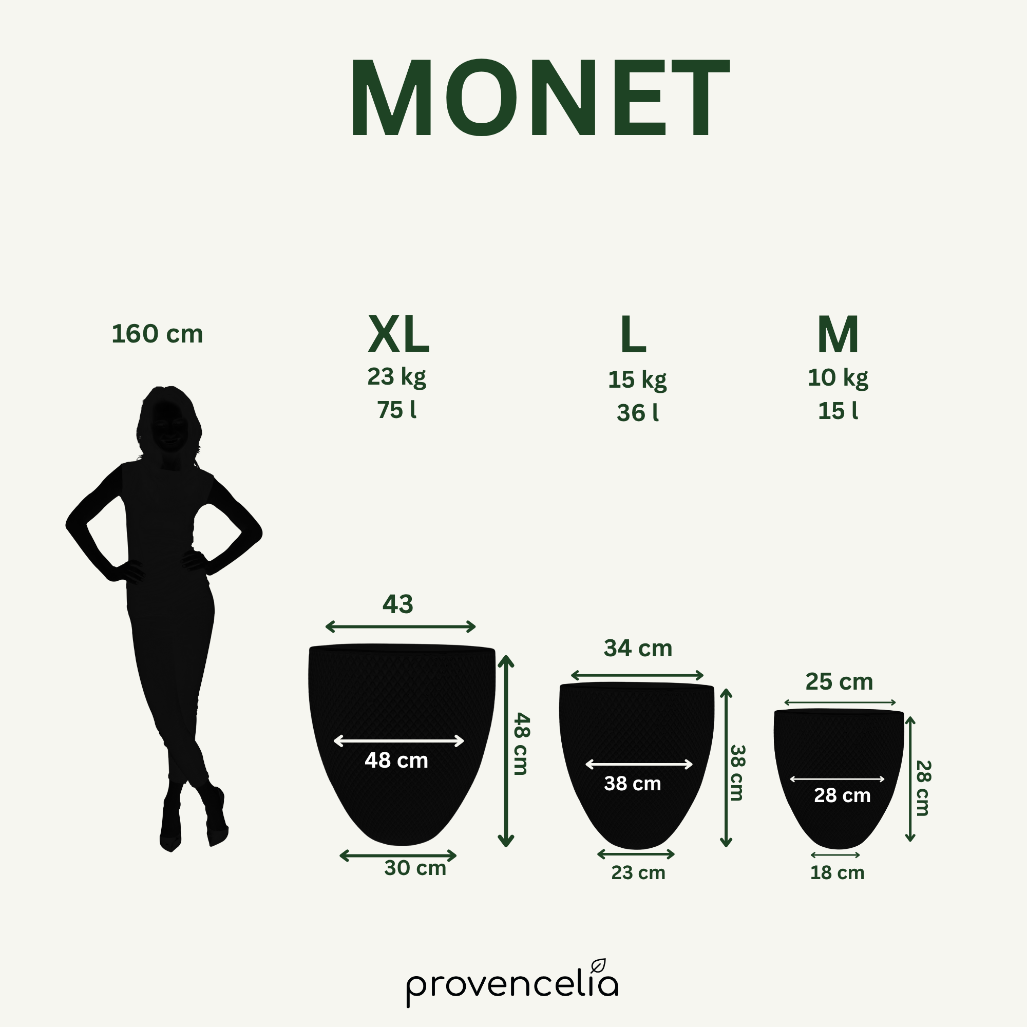 Provencelia MONET Türkis – Premium Keramiktopf, zeitloses Design