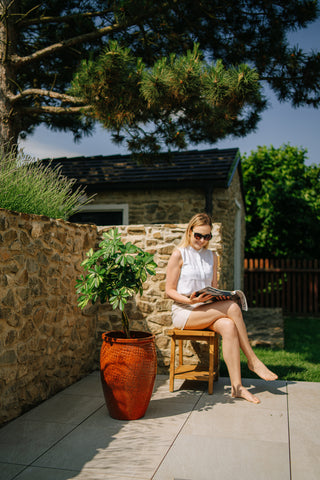 Keramik-Blumentopf POSEIDON - Herbstorange