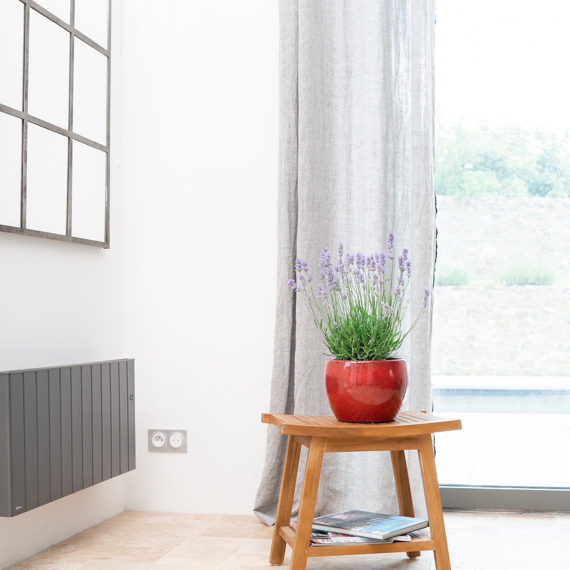 Keramik-Blumentopf ROMULUS - Tropenrot