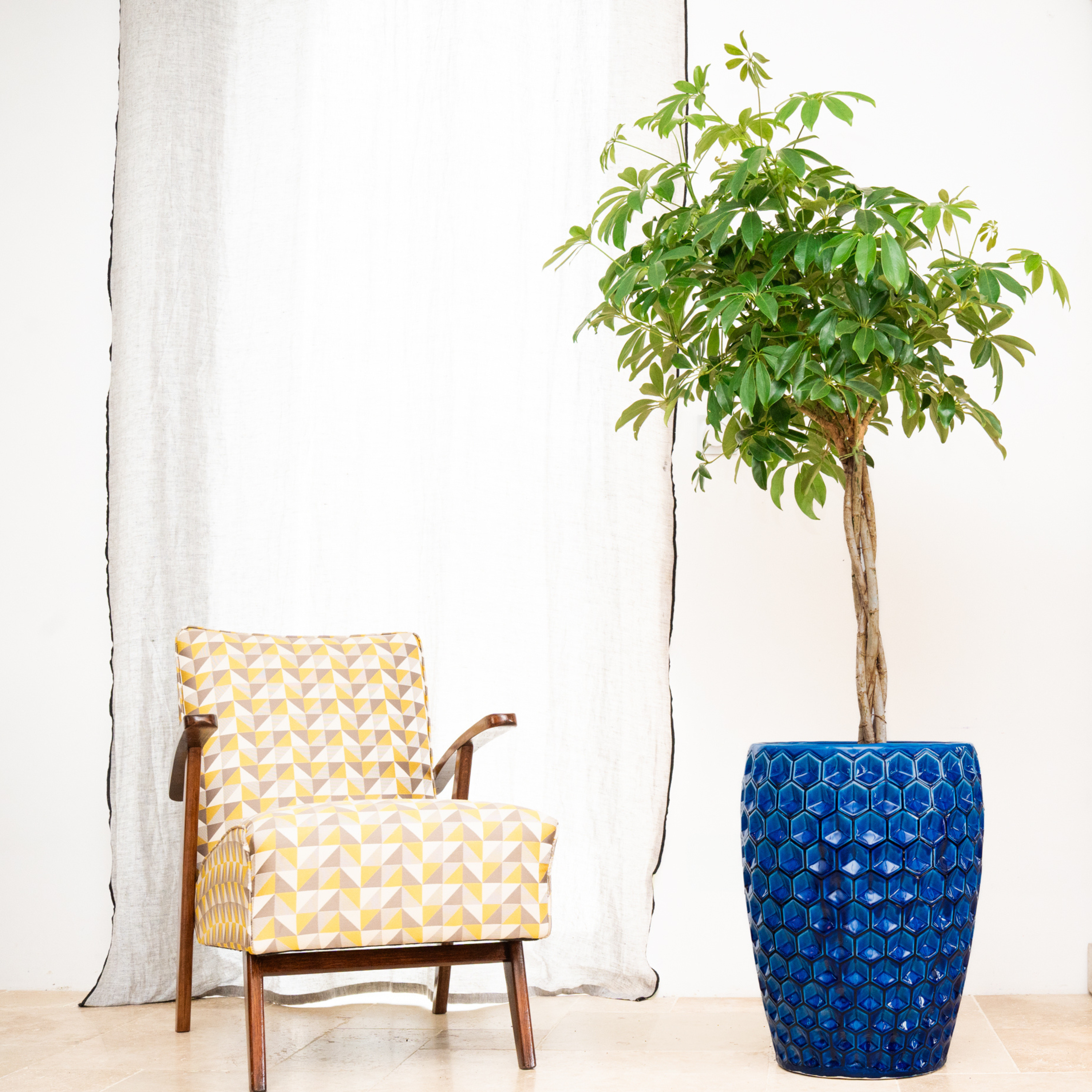 Keramischer Blumentopf Versaille – Blau