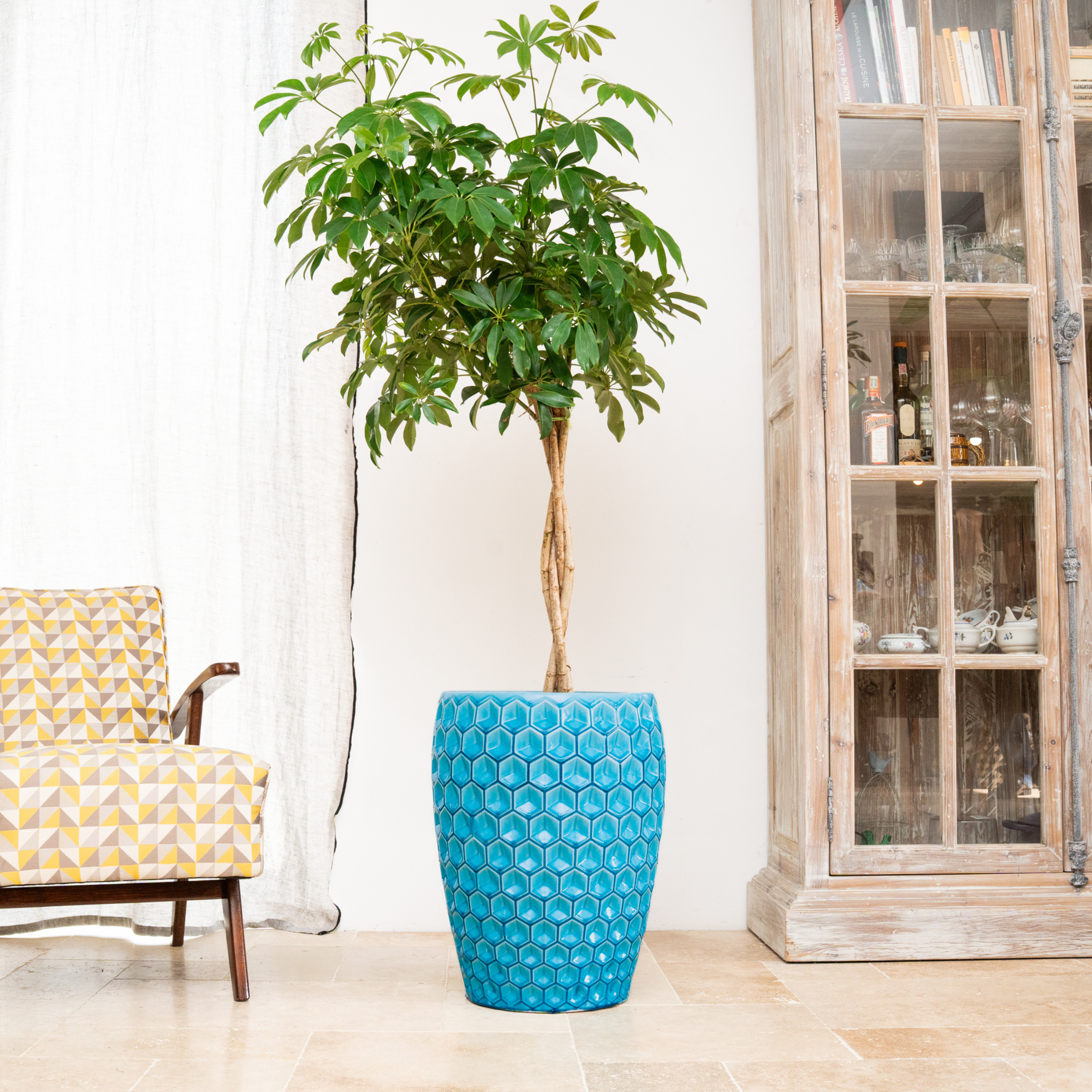 Keramischer Blumentopf Versaille – Hellblau