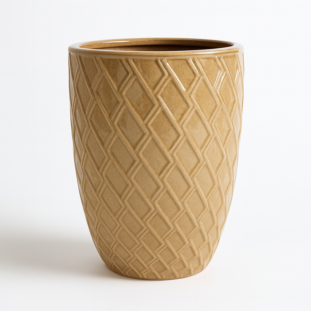 Keramický květináč Zeus - Pískovaný bronz