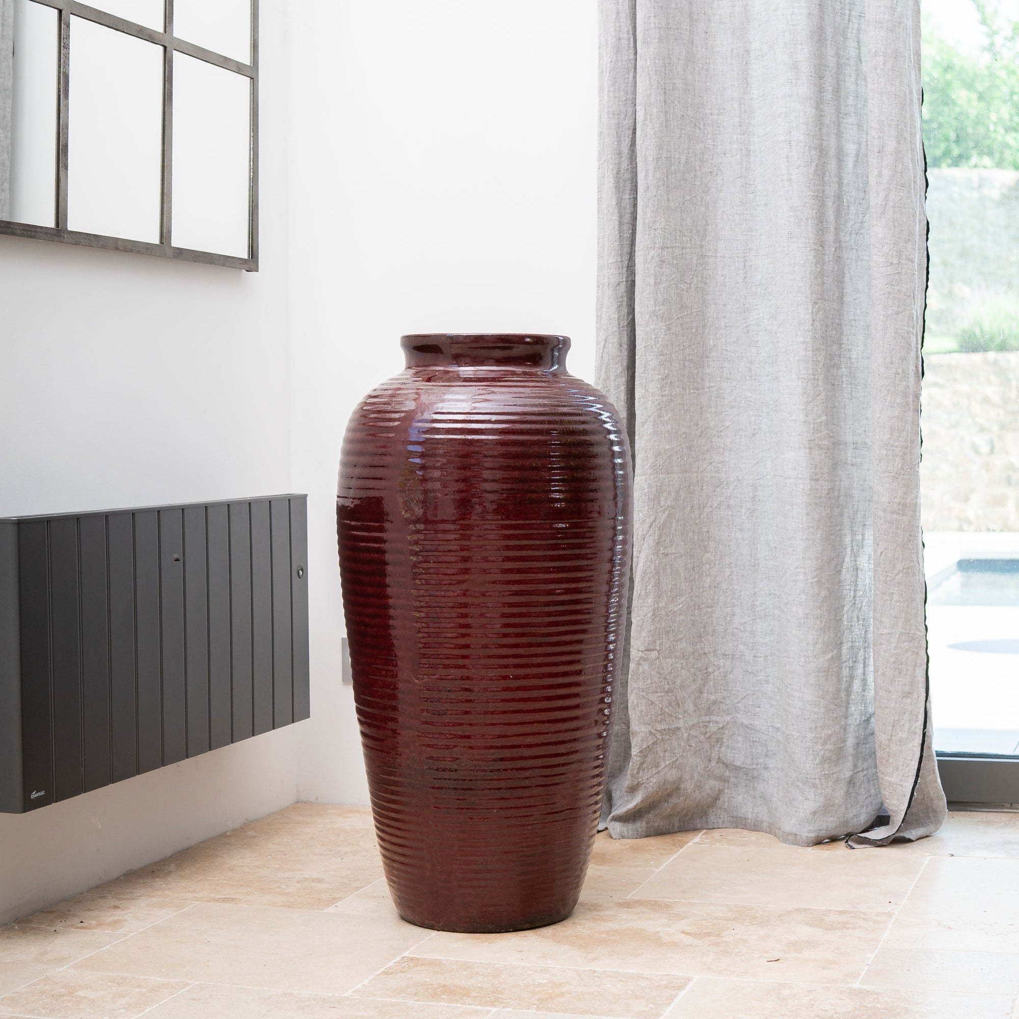 Keramik-Blumentopf ARCHIMEDE - Ziegelrot