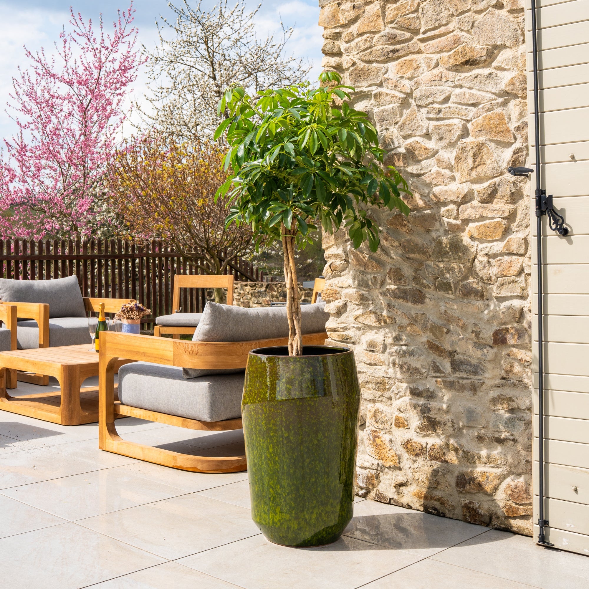 Keramik-Blumentopf MONACO - Grün