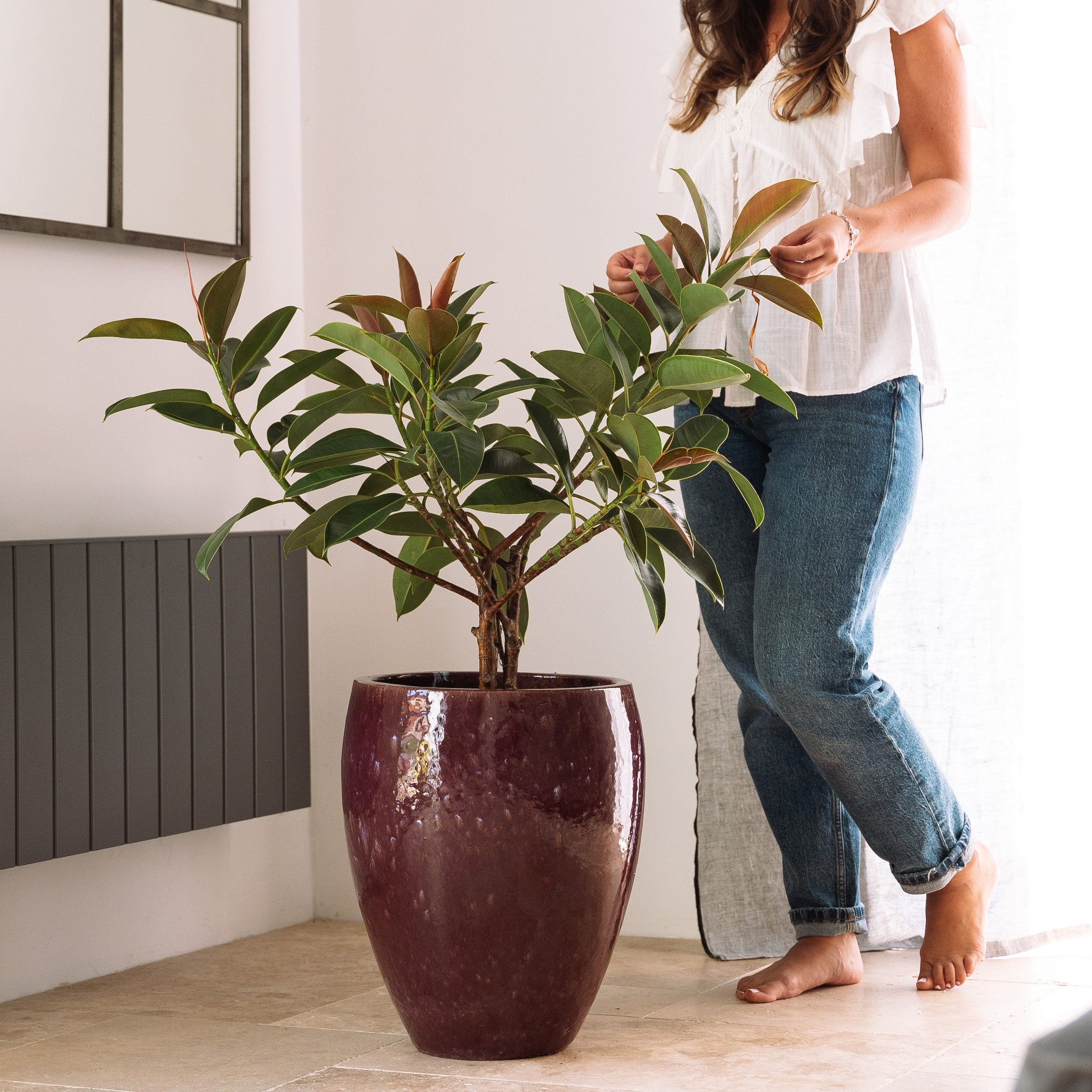 Keramický květináč Poseidon - Podzimní fialová