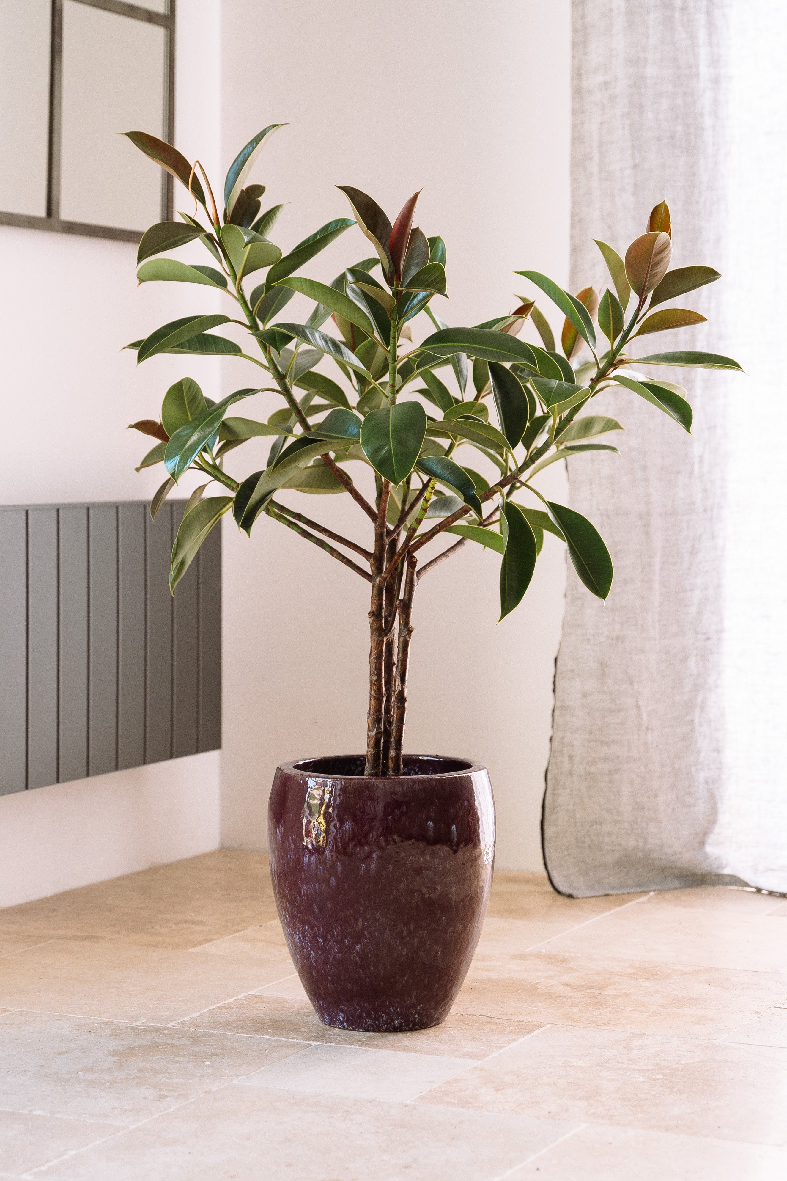 Keramik-Blumentopf Poseidon – Herbstliches Violett