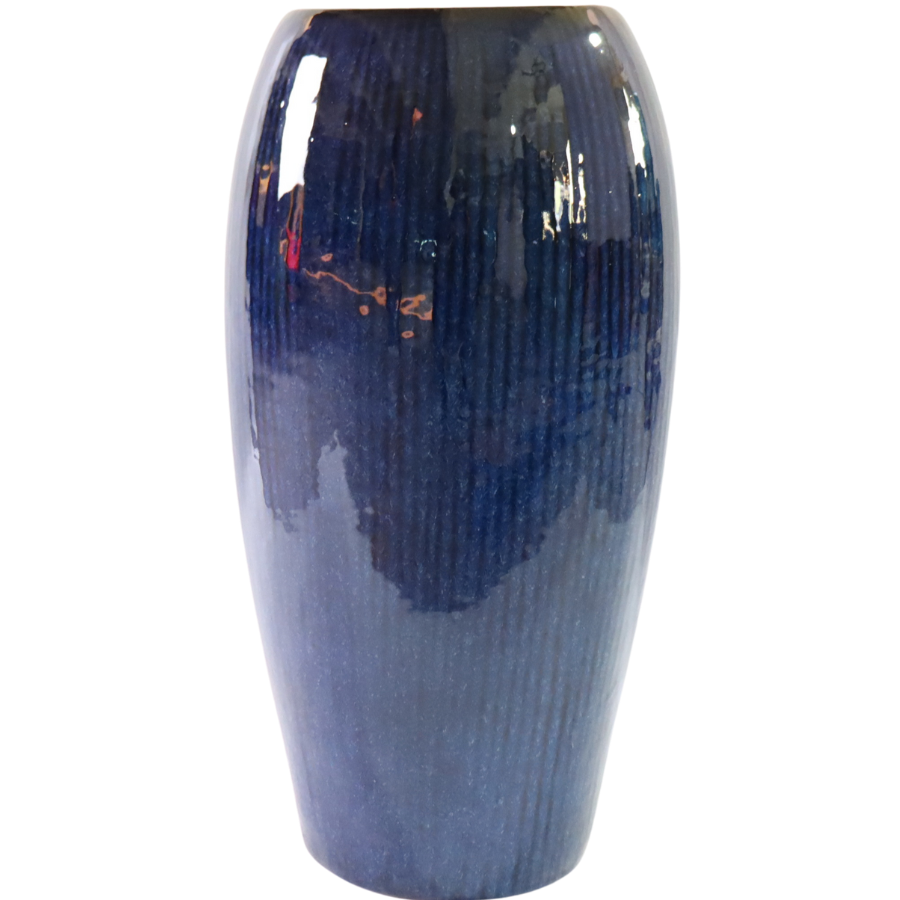 XXL Keramik-Pflanzkübel MILANO - Dunkelblau (61 cm)