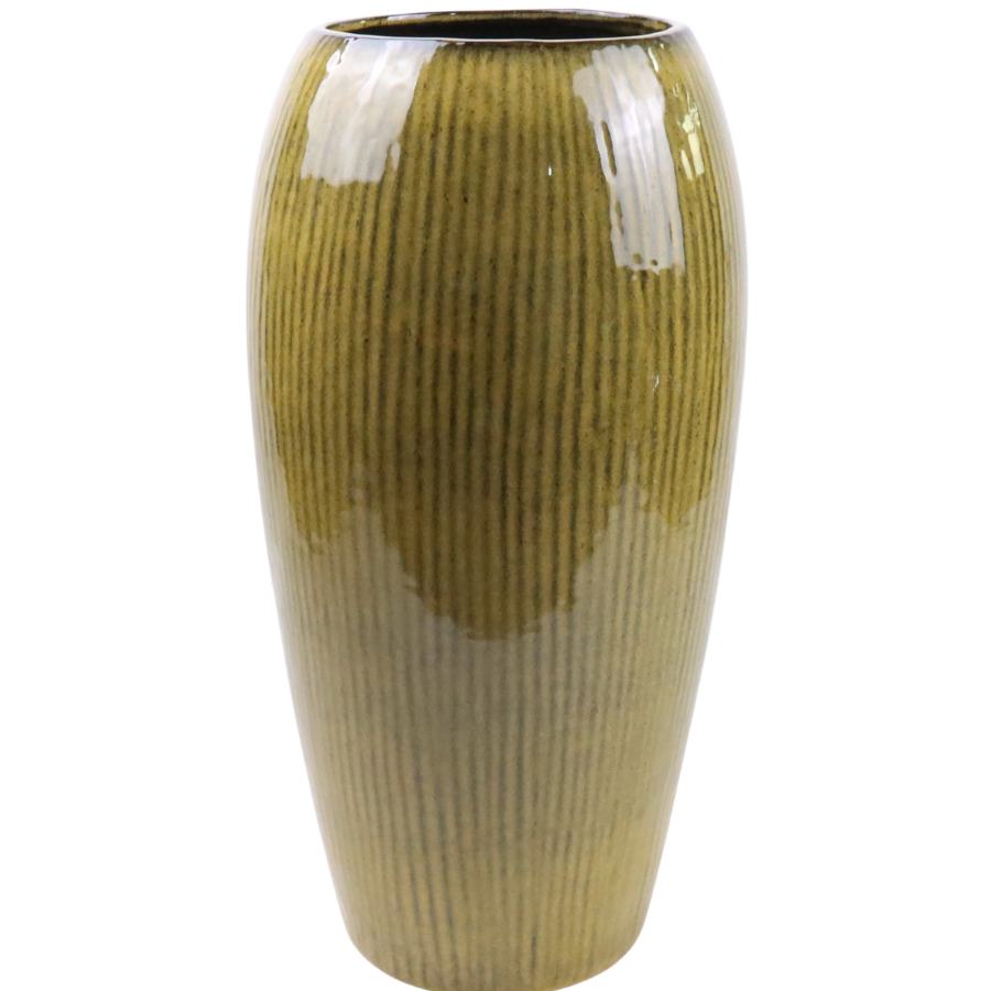 XXL Keramik-Pflanzkübel MILANO Gelb - 61 cm