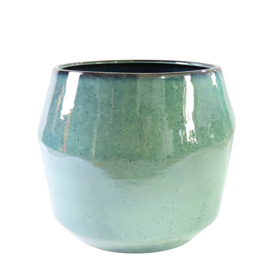 Keramik-Blumentopf MONACO - Hellblau