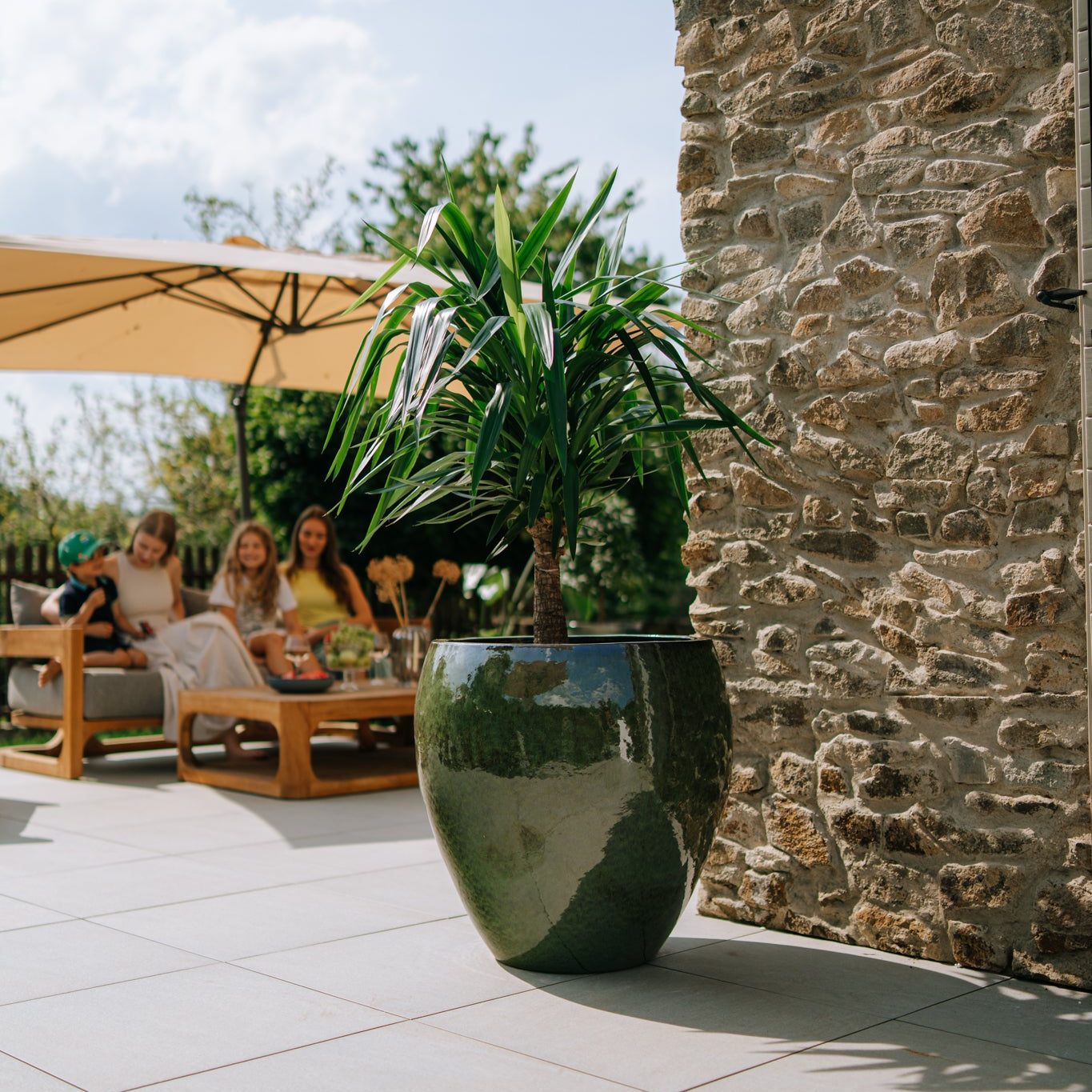 Keramický květináč LAFONTAINE - Tropická zelená