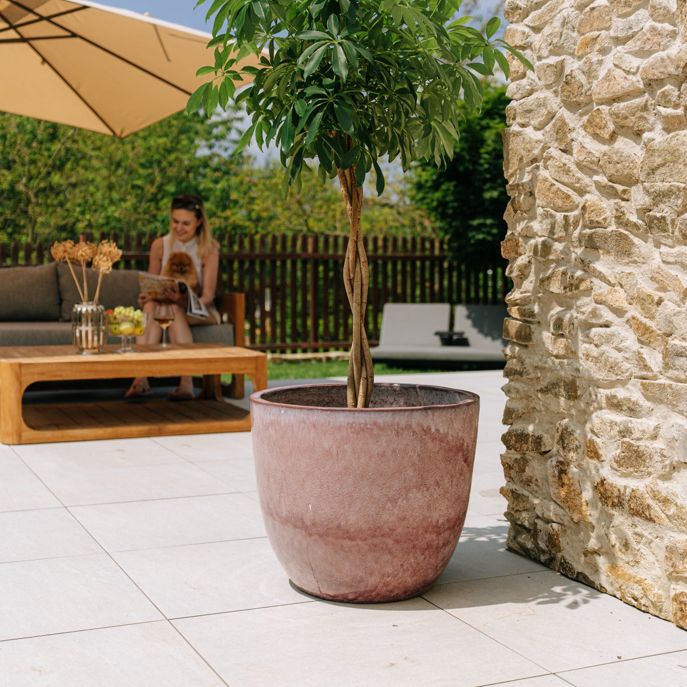 Keramiktopf LANCELOT Fialový – Provence-Stil, robust und elegant