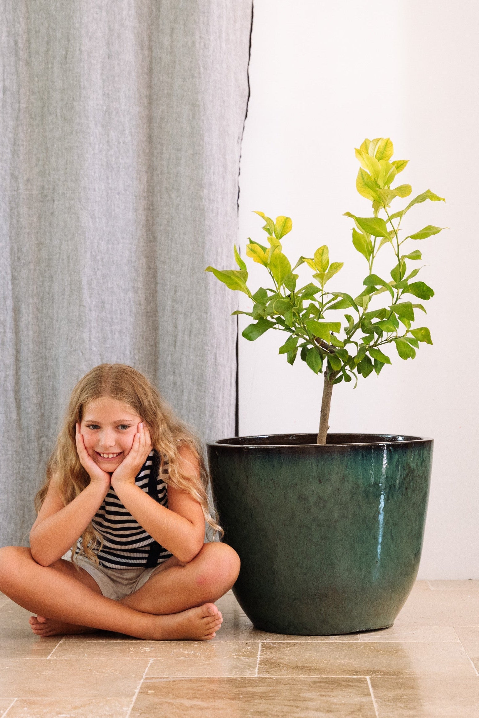 Keramik-Blumentopf LANCELOT – Jade