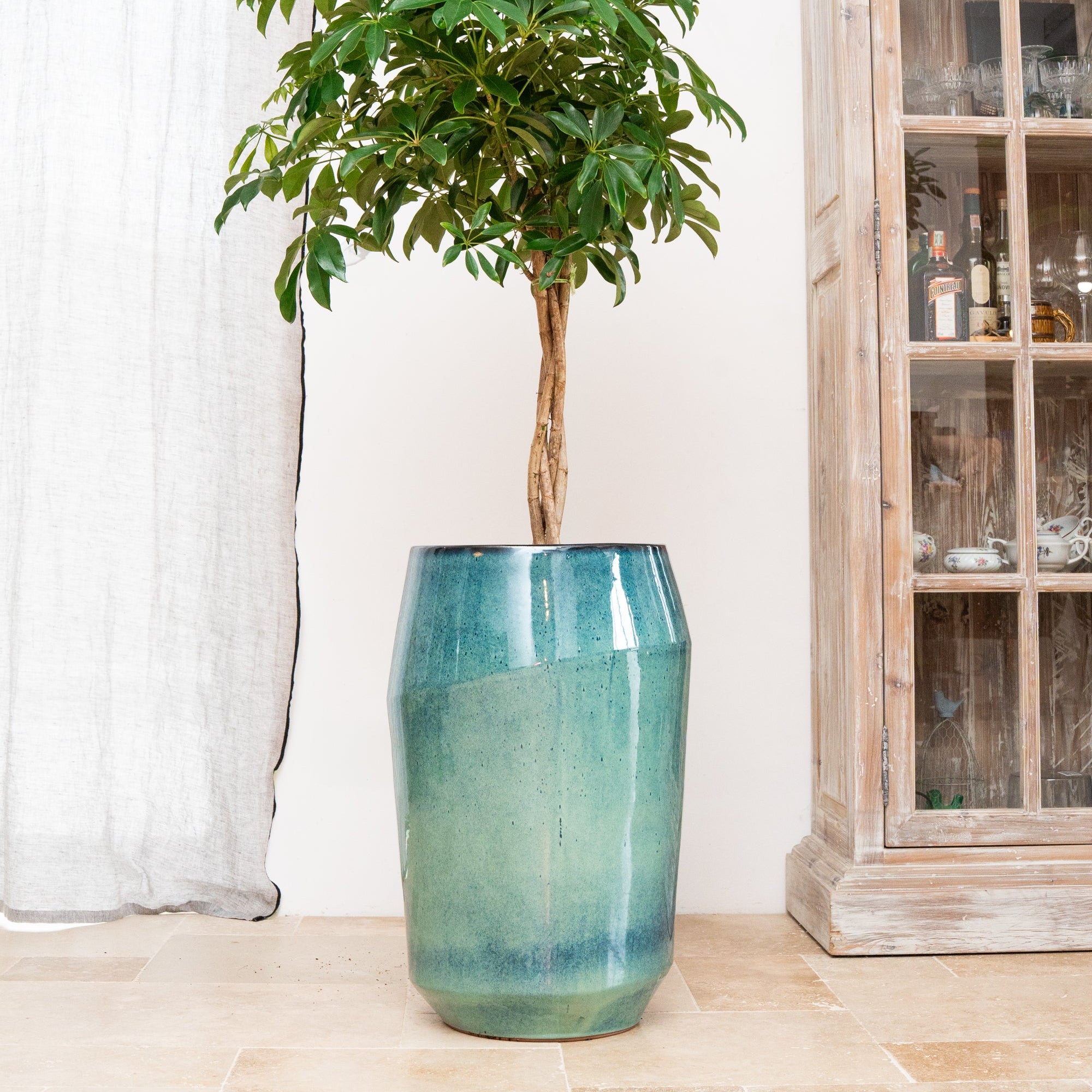 Keramik-Blumentopf MONACO - Hellblau