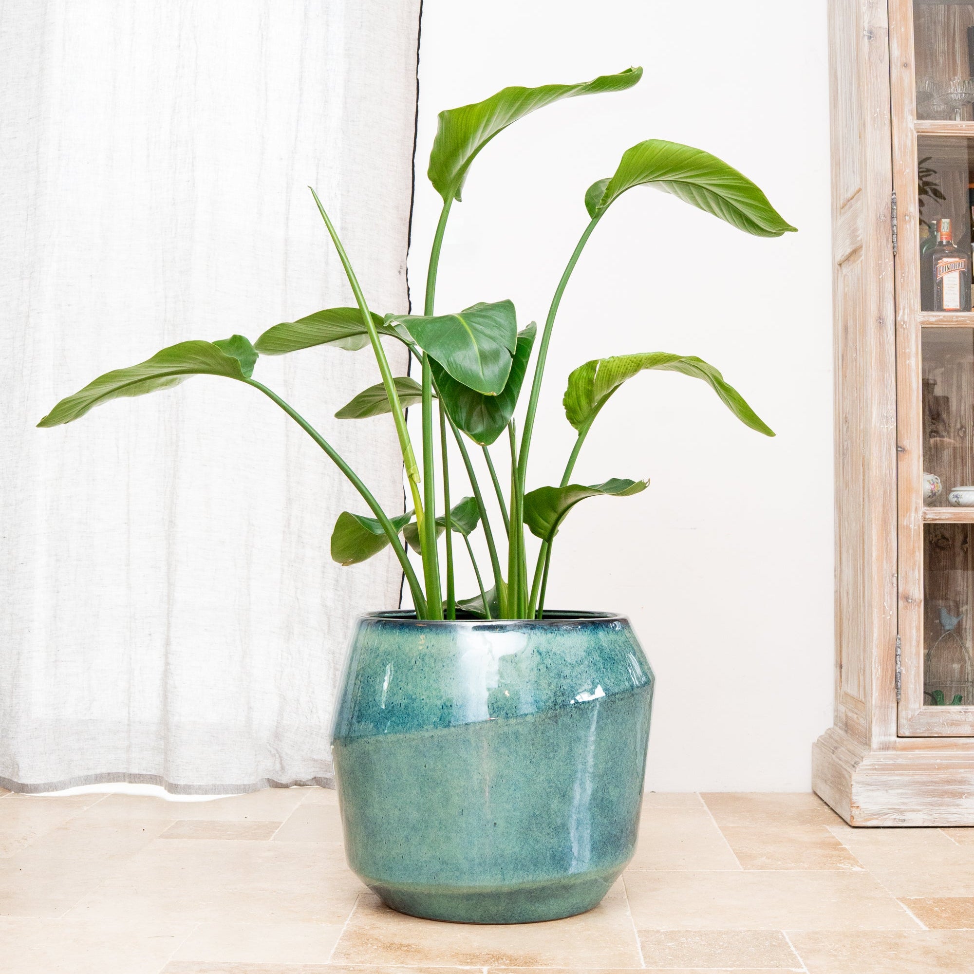 Keramik-Blumentopf MONACO - Hellblau