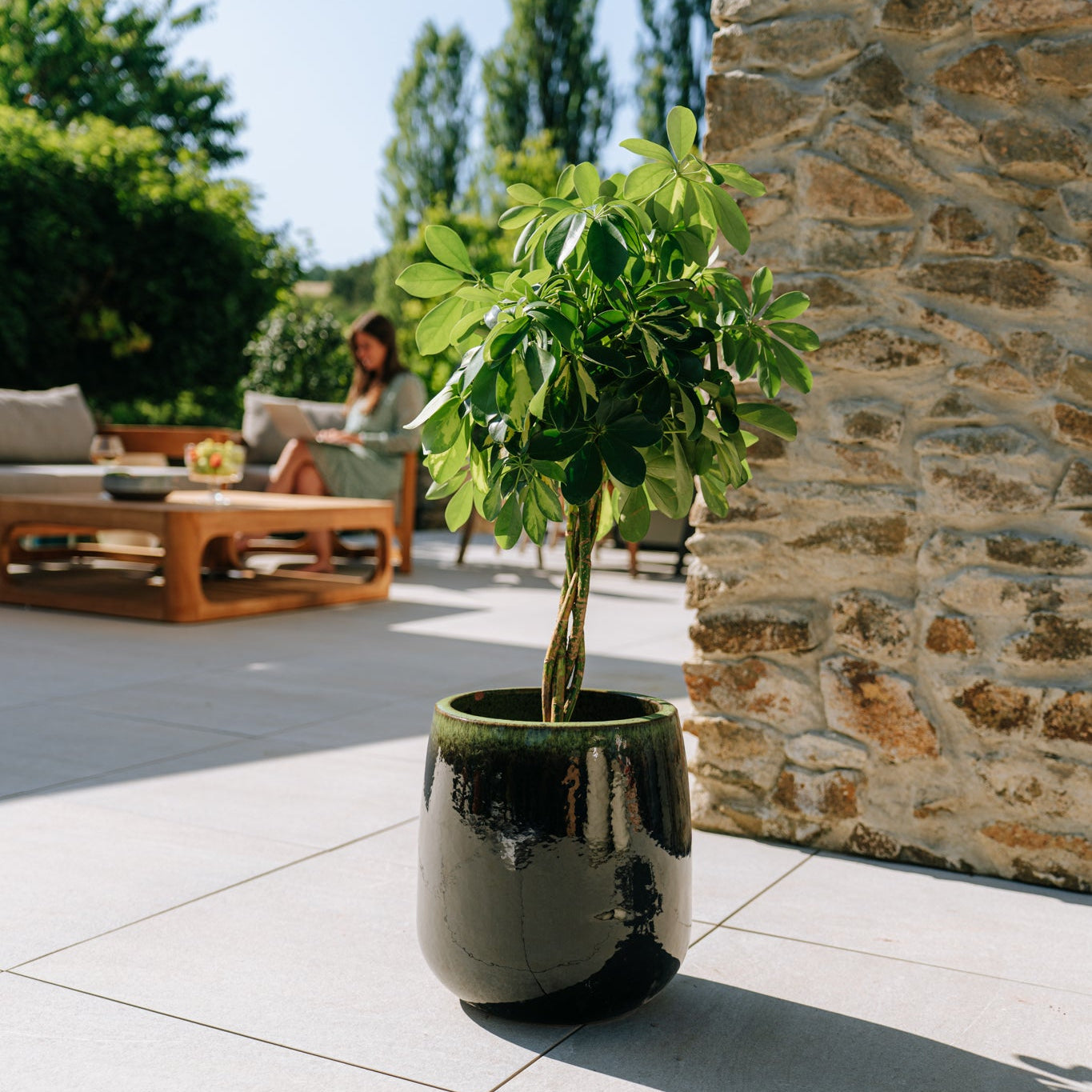 Keramiktopf SOCRATE Zeleno-černá – Provence-Stil, robust und elegant
