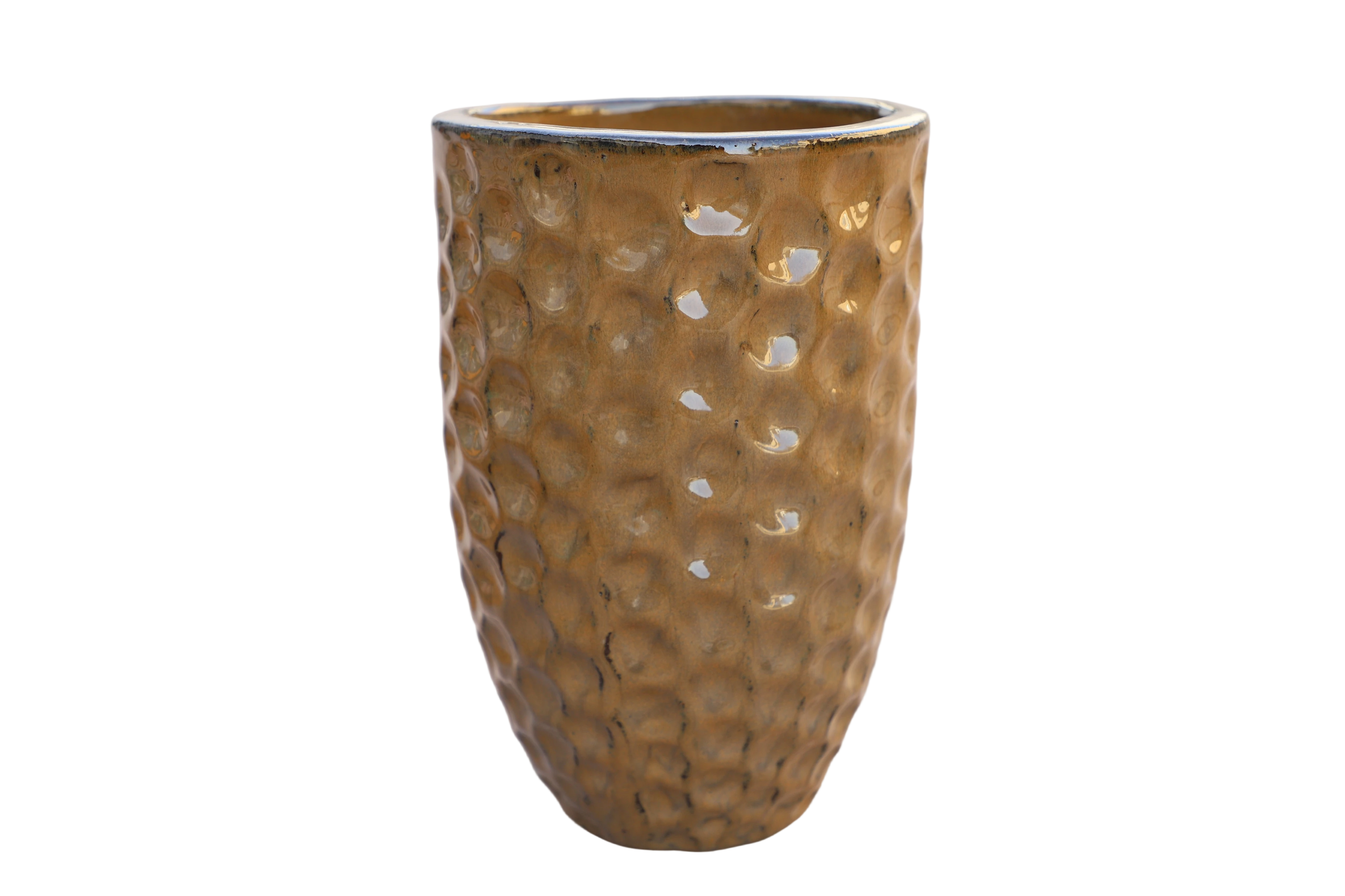 Keramischer Blumentopf MEROVEE – Wüstengelb