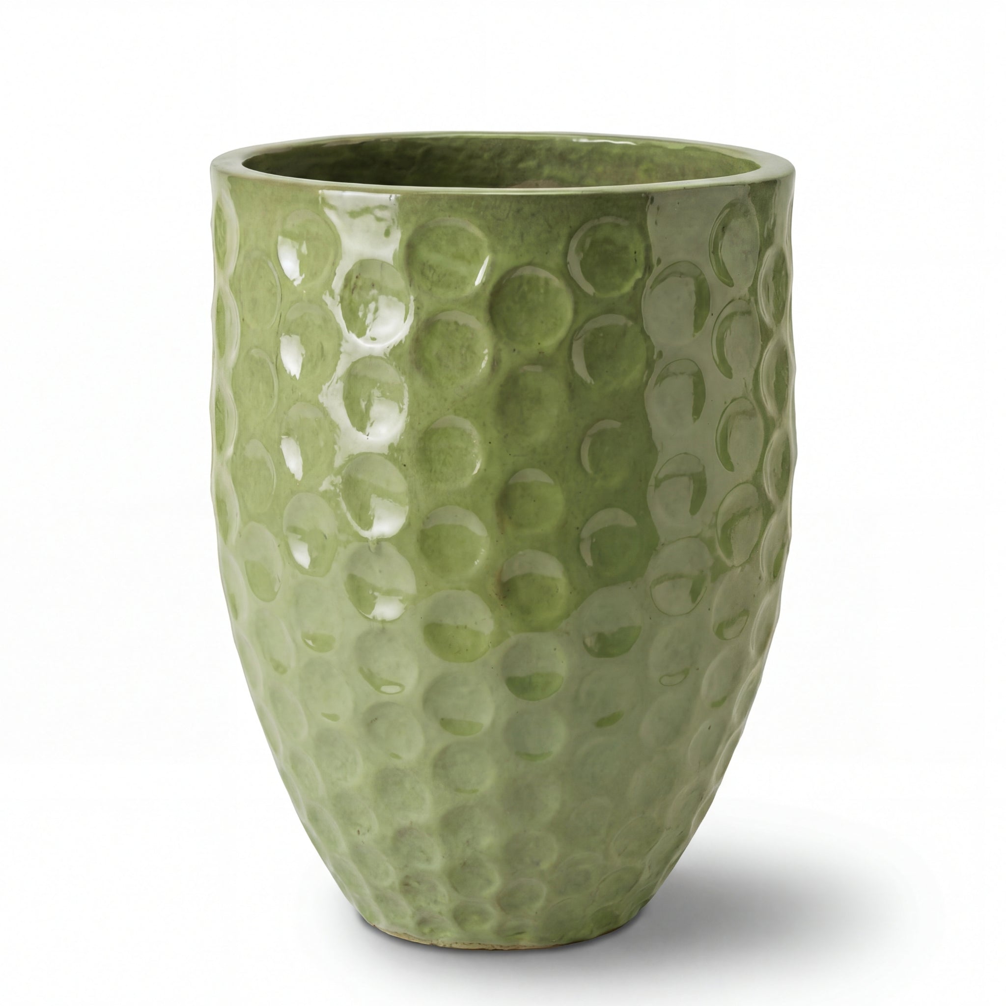 Keramischer Pflanzkübel MEROVEE – Jade Perle - XL (42 x 55 cm)