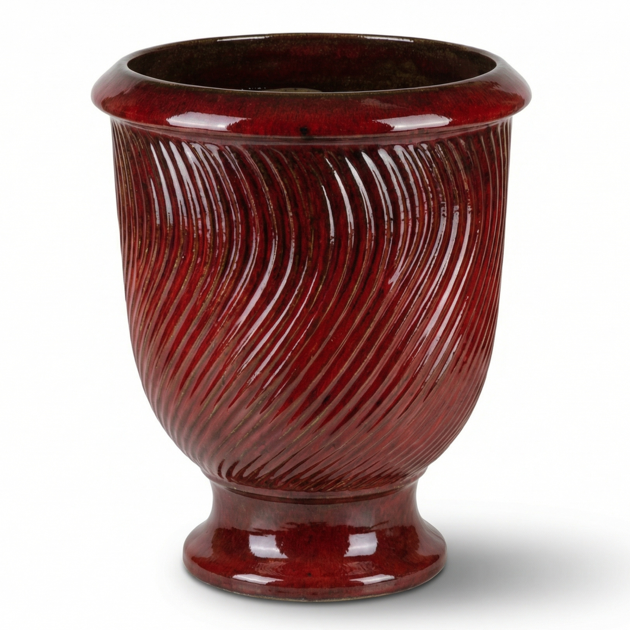 Keramischer Blumentopf MORGANE Cihlově červený – Provencelia, handgefertigt, frostbeständig