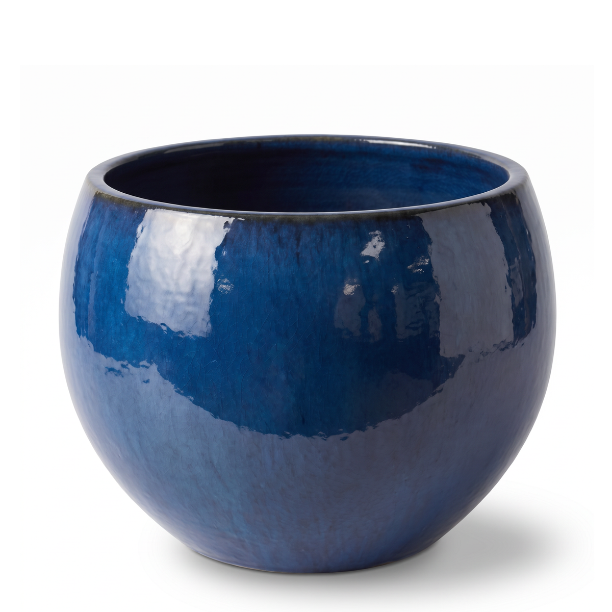 Keramik-Pflanzkübel Mozart – Azurblau, XL (56 x 42 cm)