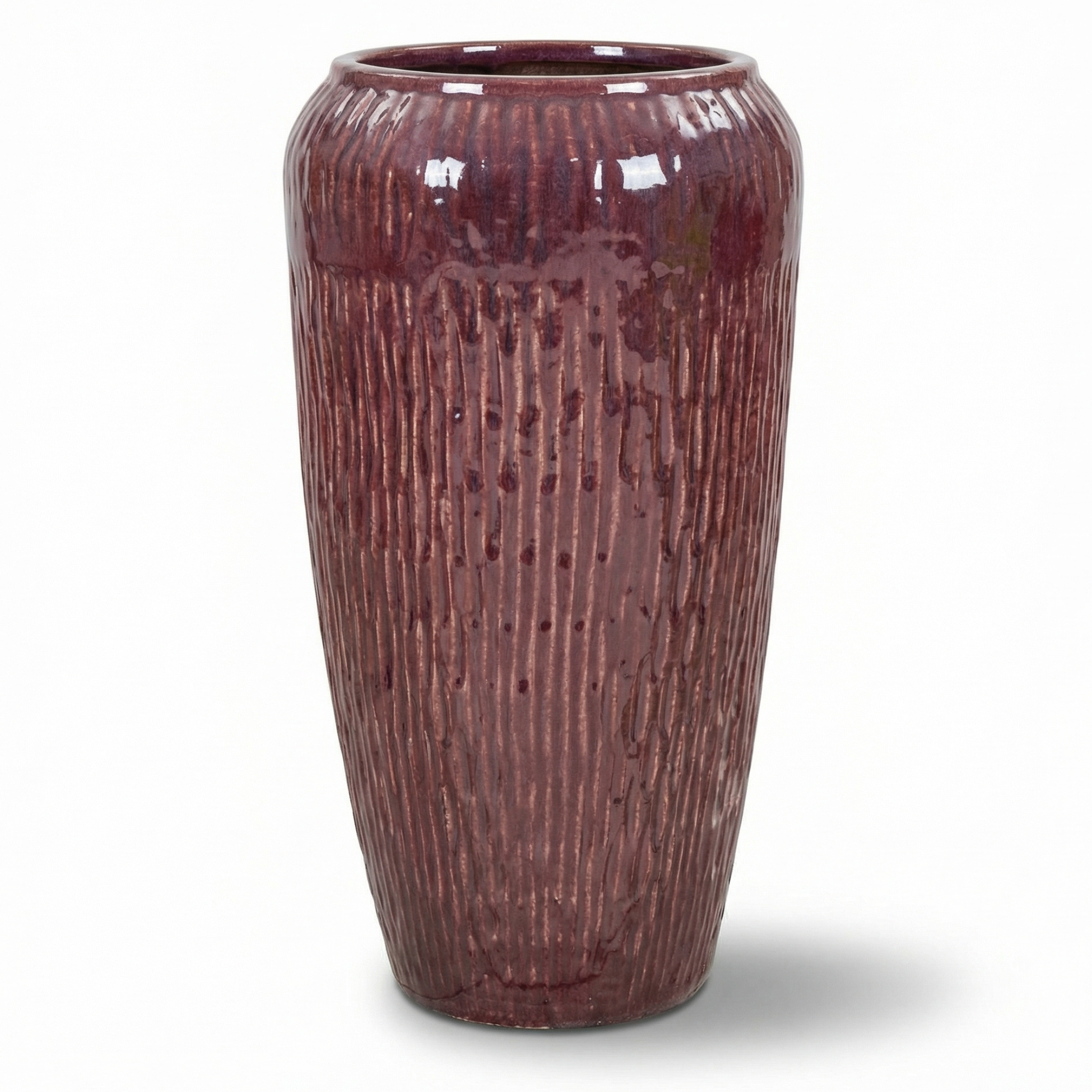 Keramischer Blumentopf POMPADOUR Cihlově červený – Provencelia, handgefertigt, frostbeständig