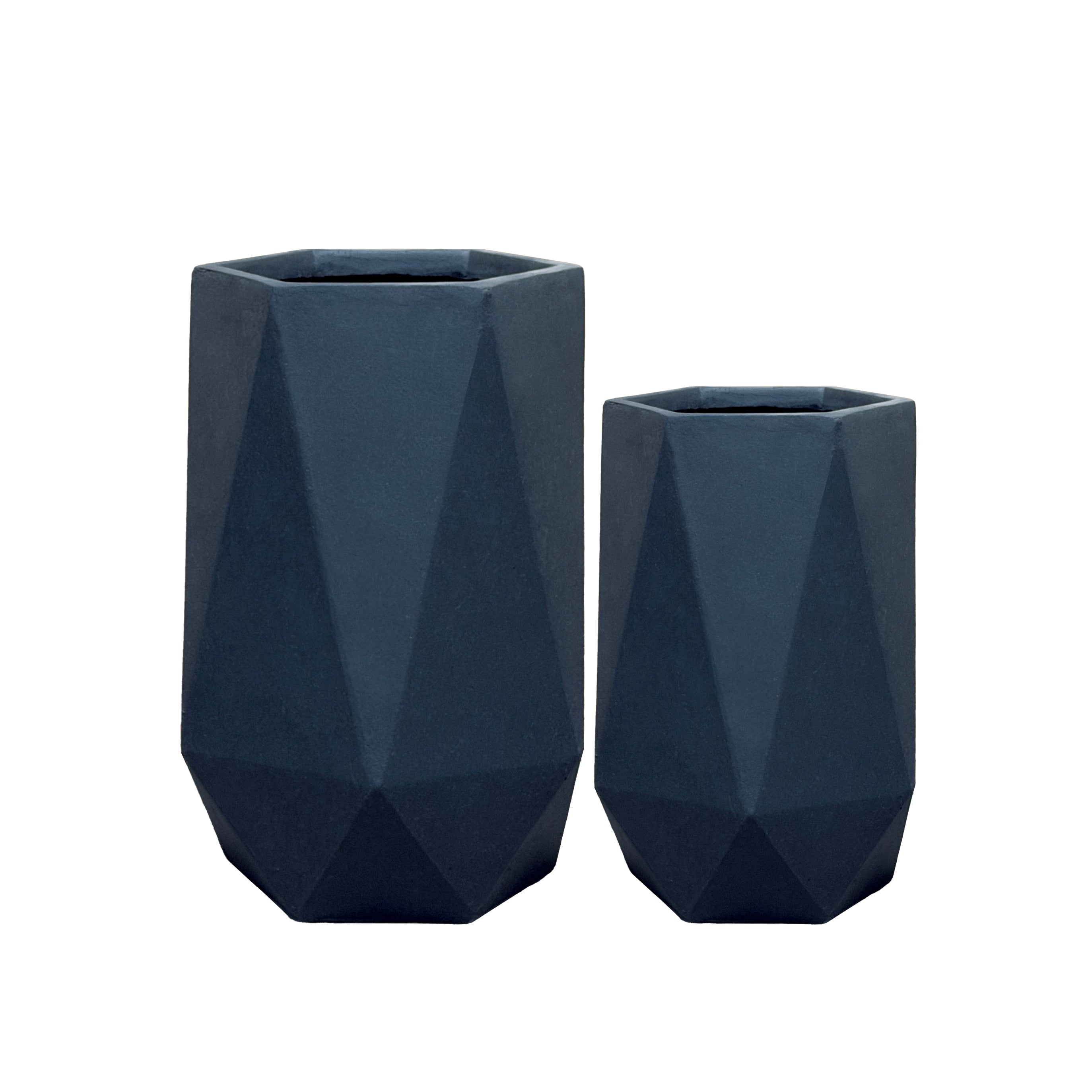 Betonový květináč PRISME - Tmavě šedá