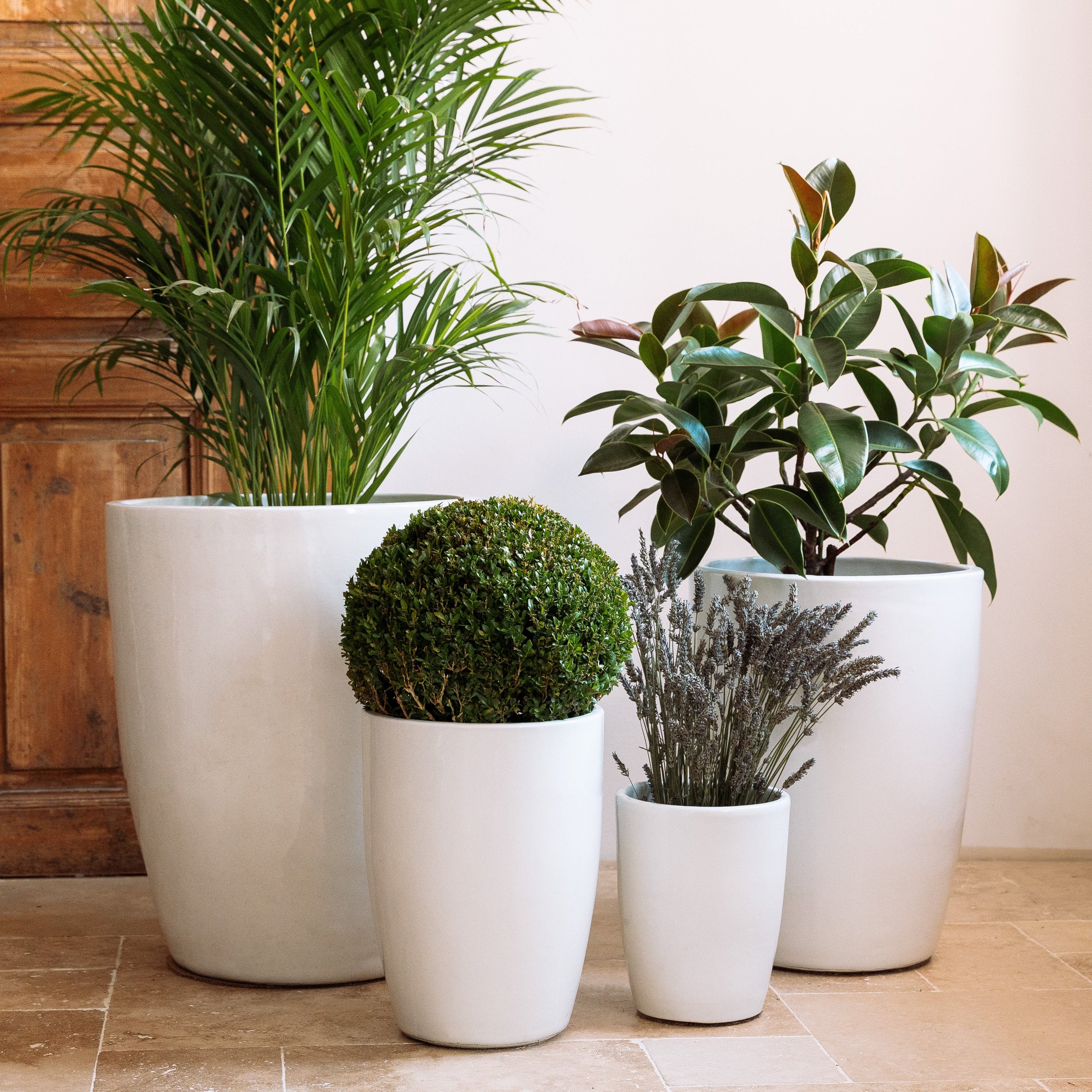 XXL Keramik-Blumentopf PLATON - Weiß