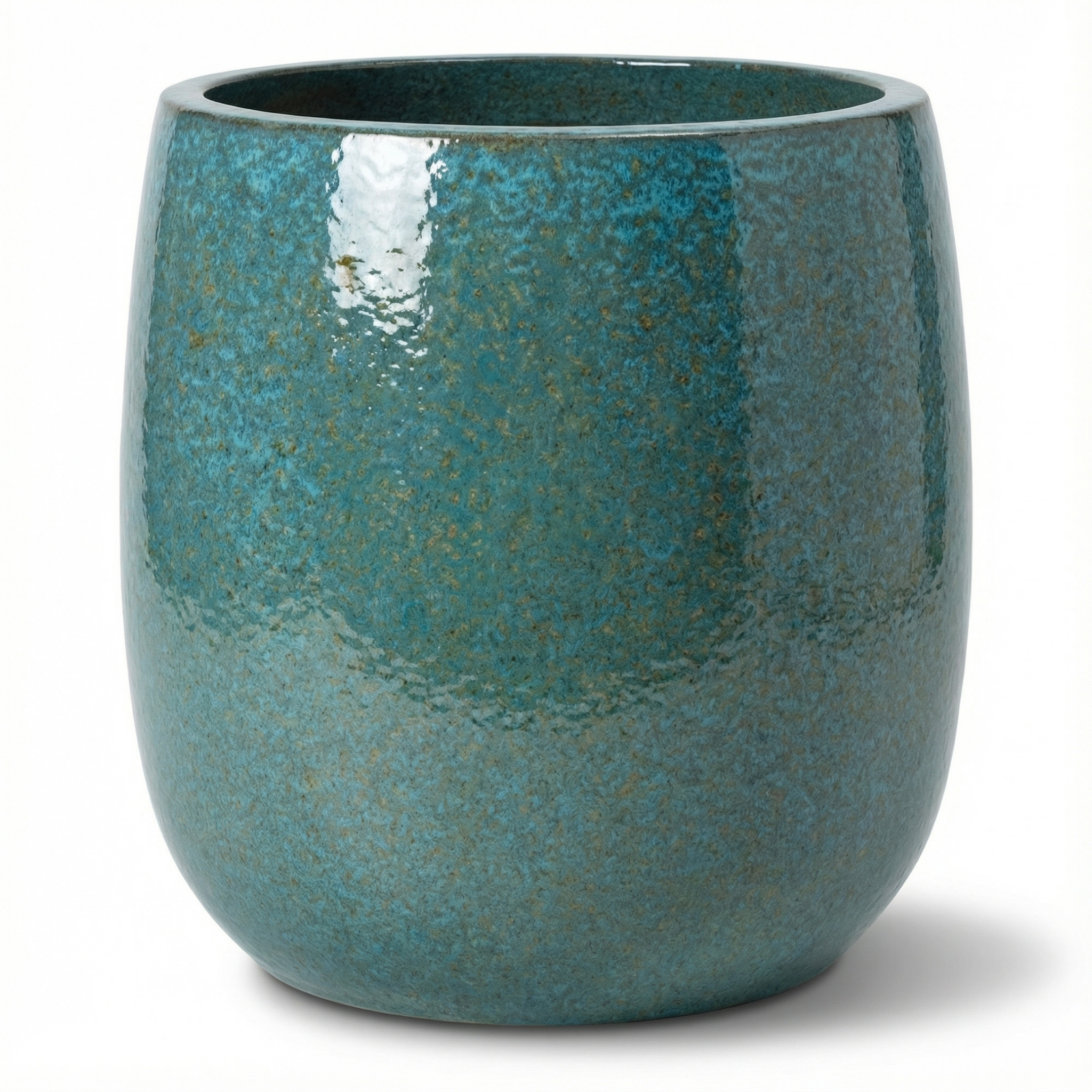 Keramischer Blumentopf SOCRATE Stahlblau – Provencelia, handgefertigt, frostbeständig