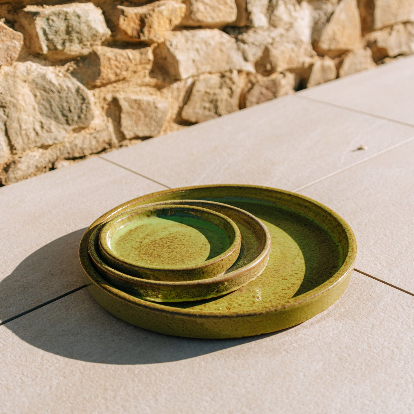 Podmiska pod květináč - Podzimní zelená