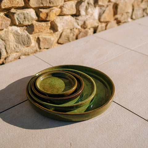 Untersetzer für Blumentopf – Olivgrün