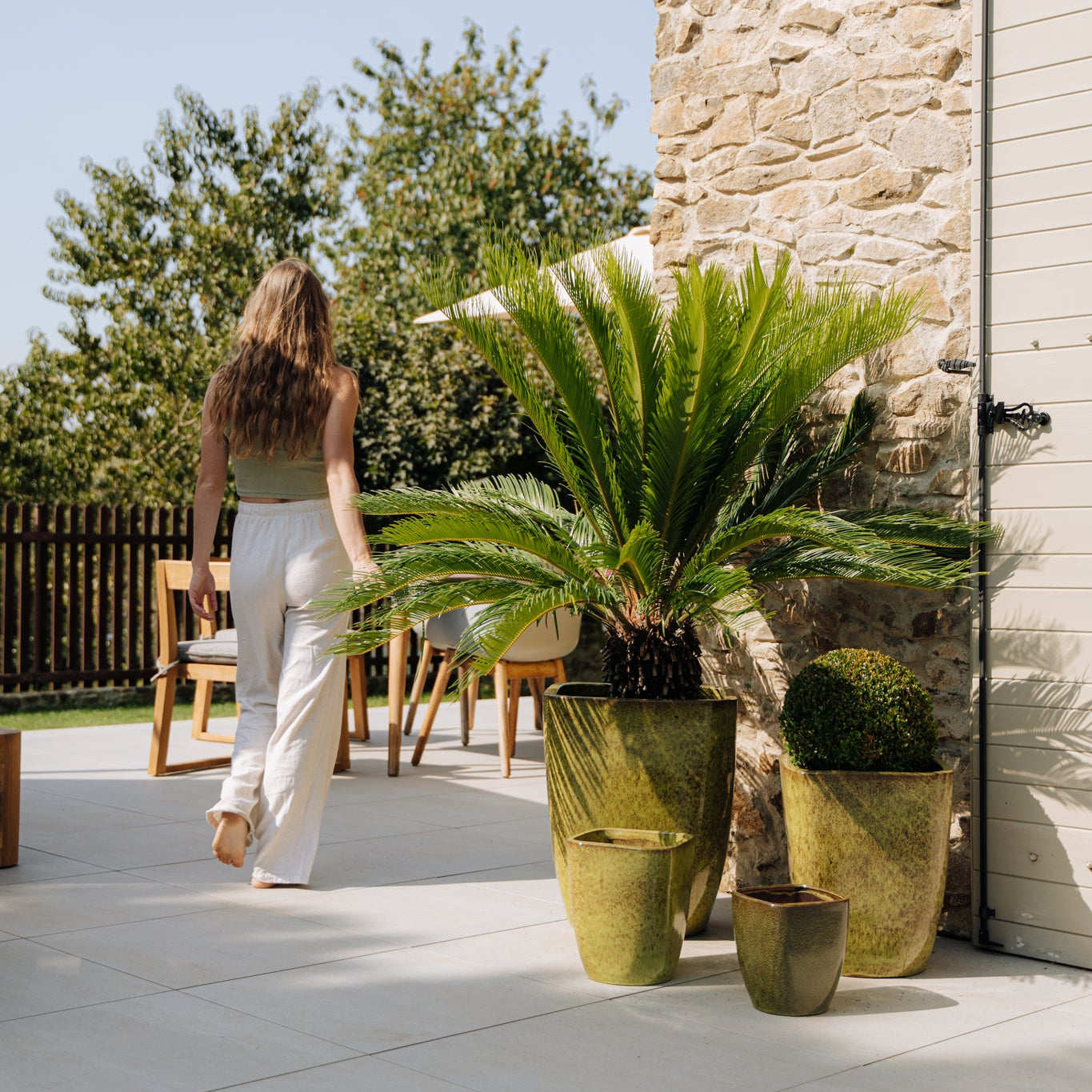 Keramiktopf VAUBAN Herbstgrün – Provence-Stil, robust und elegant