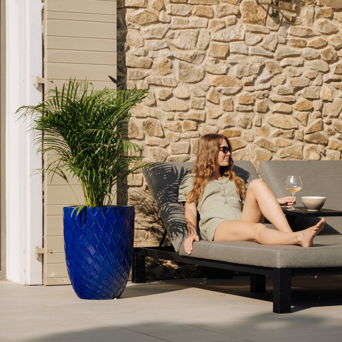 Provencelia ZEUS Antikenblau – Premium Keramiktopf, zeitloses Design