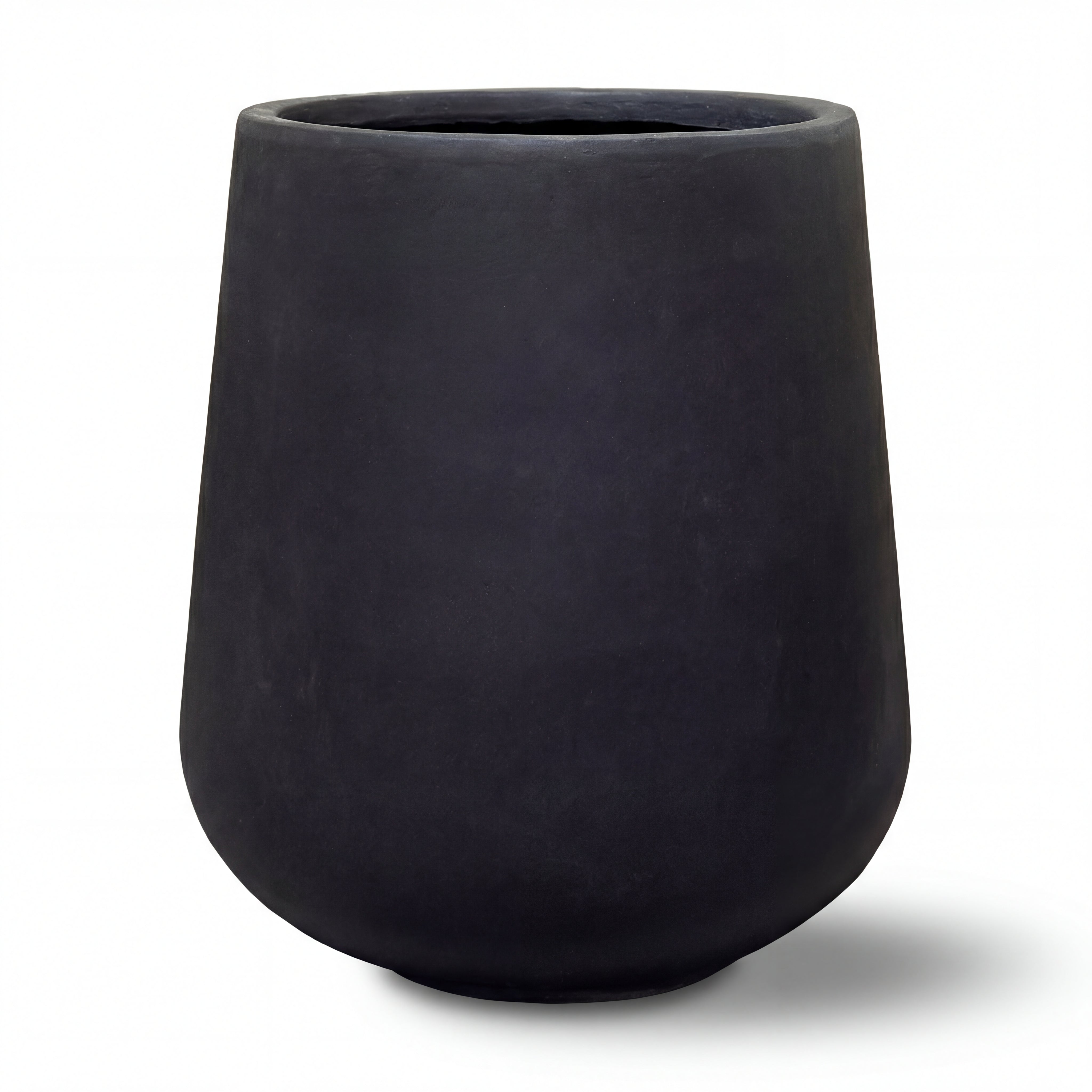 Beton-Blumentopf Silex – Mattschwarz