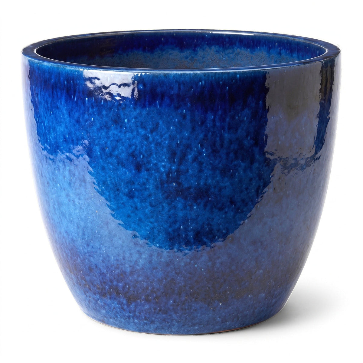 Keramik-Pflanzkübel LANCELOT - Azurblau - XXL (70 cm x 60 cm)