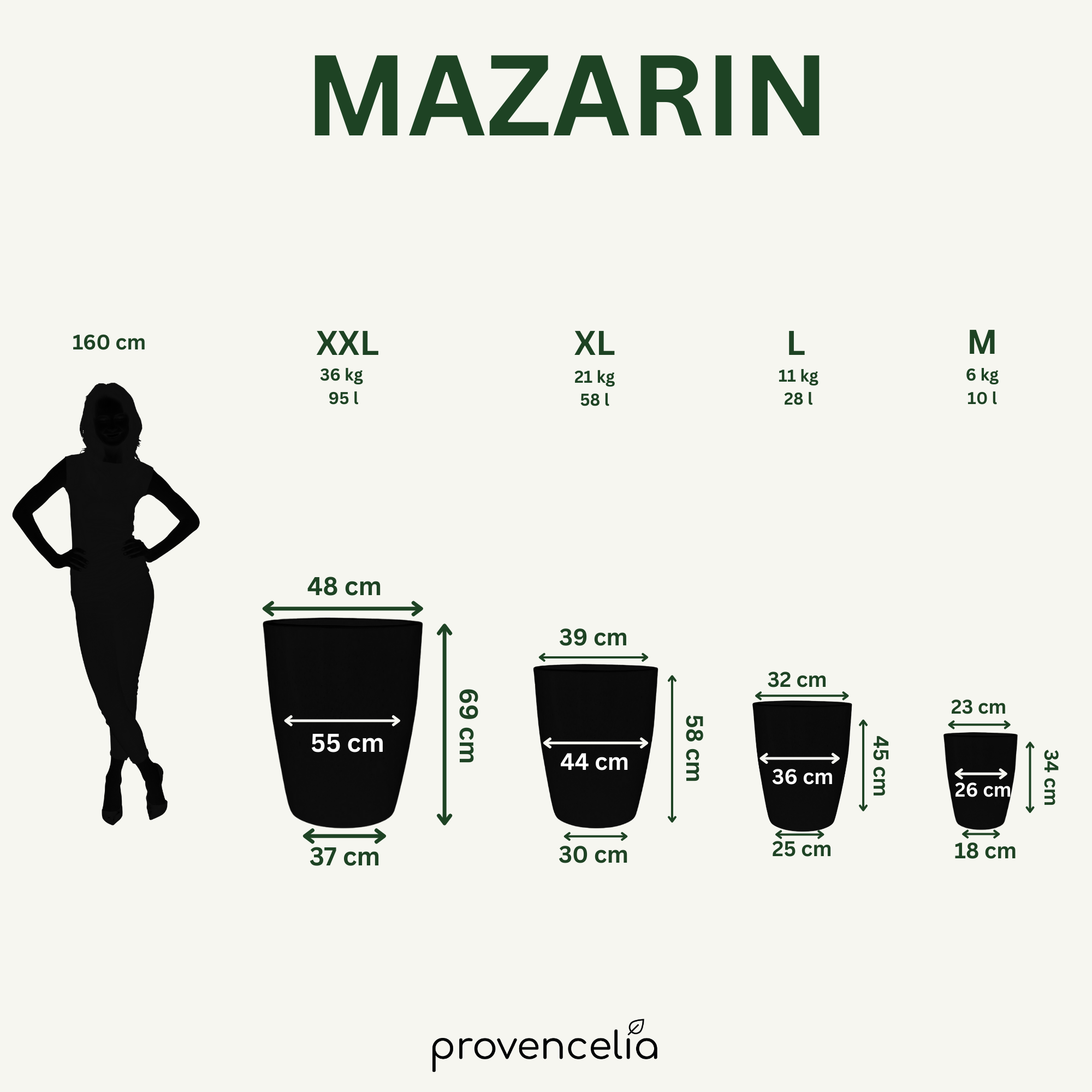 Keramicky květináč Mazarin - Krémový